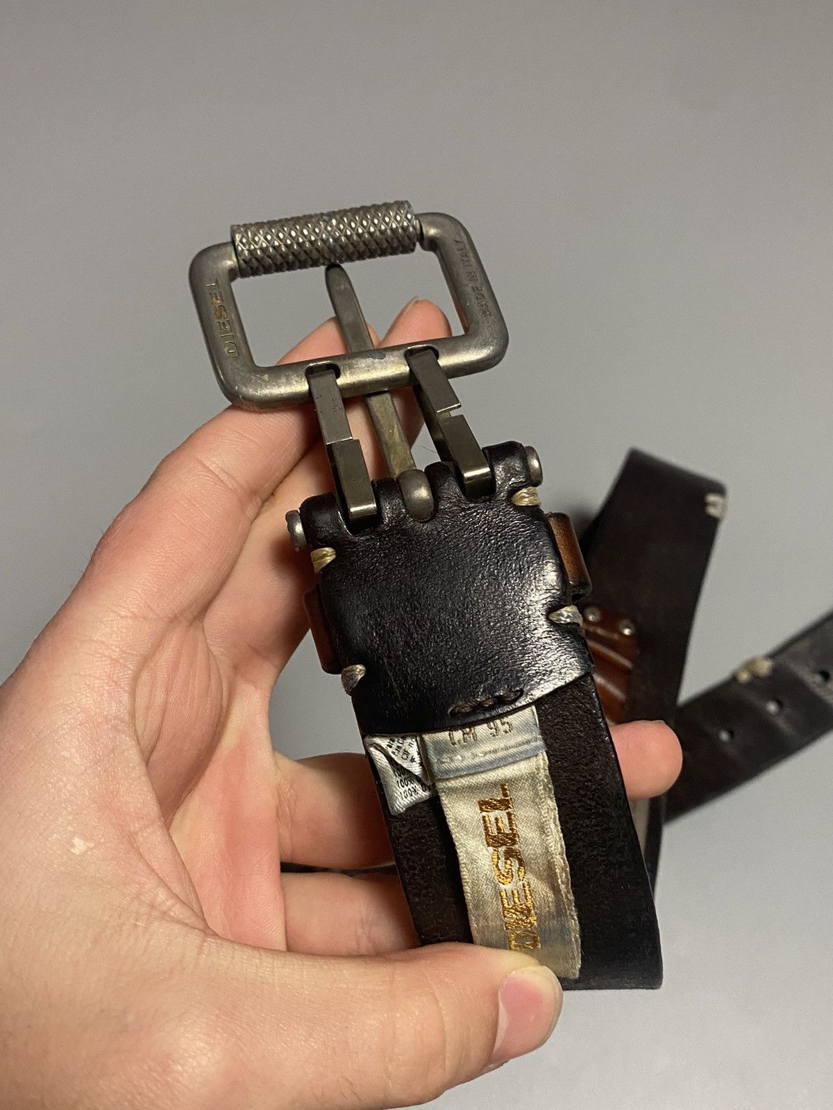 Diesel Diesel RARE avant-garde vintage leather belt designer Size 38 - 10 Thumbnail
