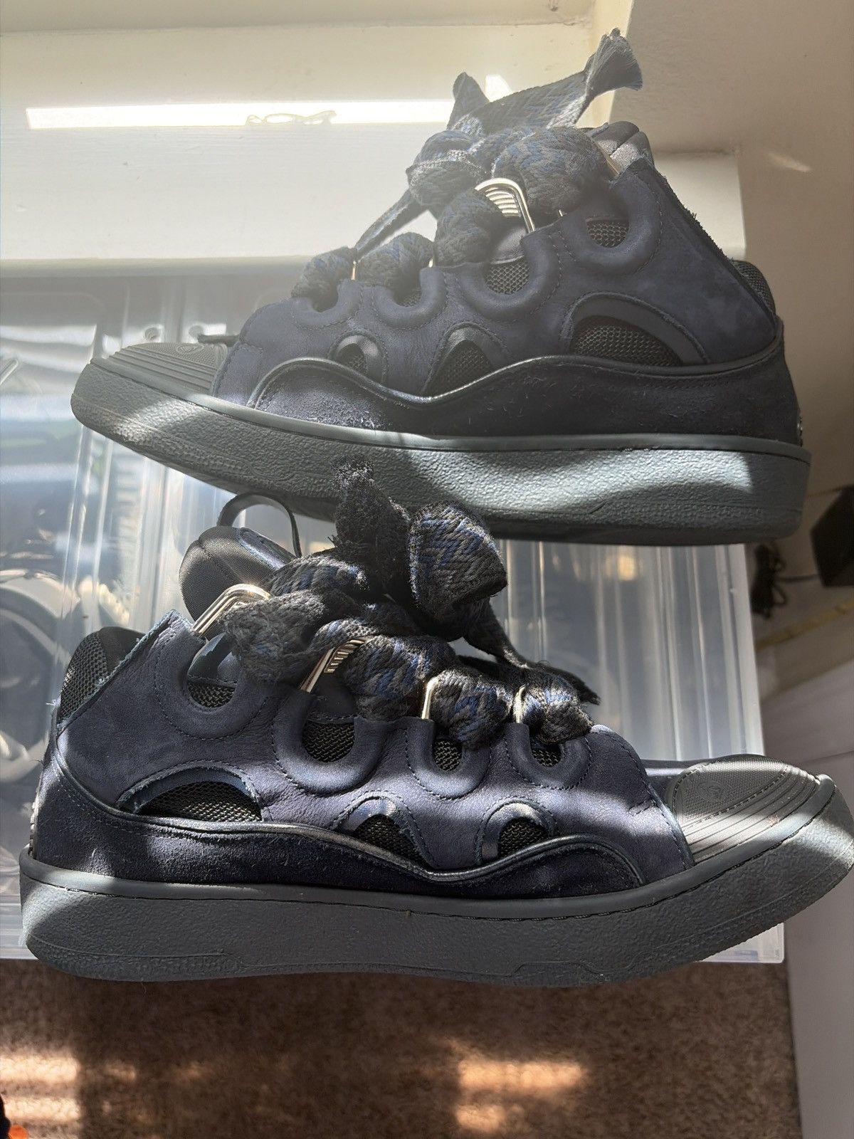 Lanvin Lanvin Curb Sneakers Navy Blue Size US 8 / EU 41 - 6 Thumbnail