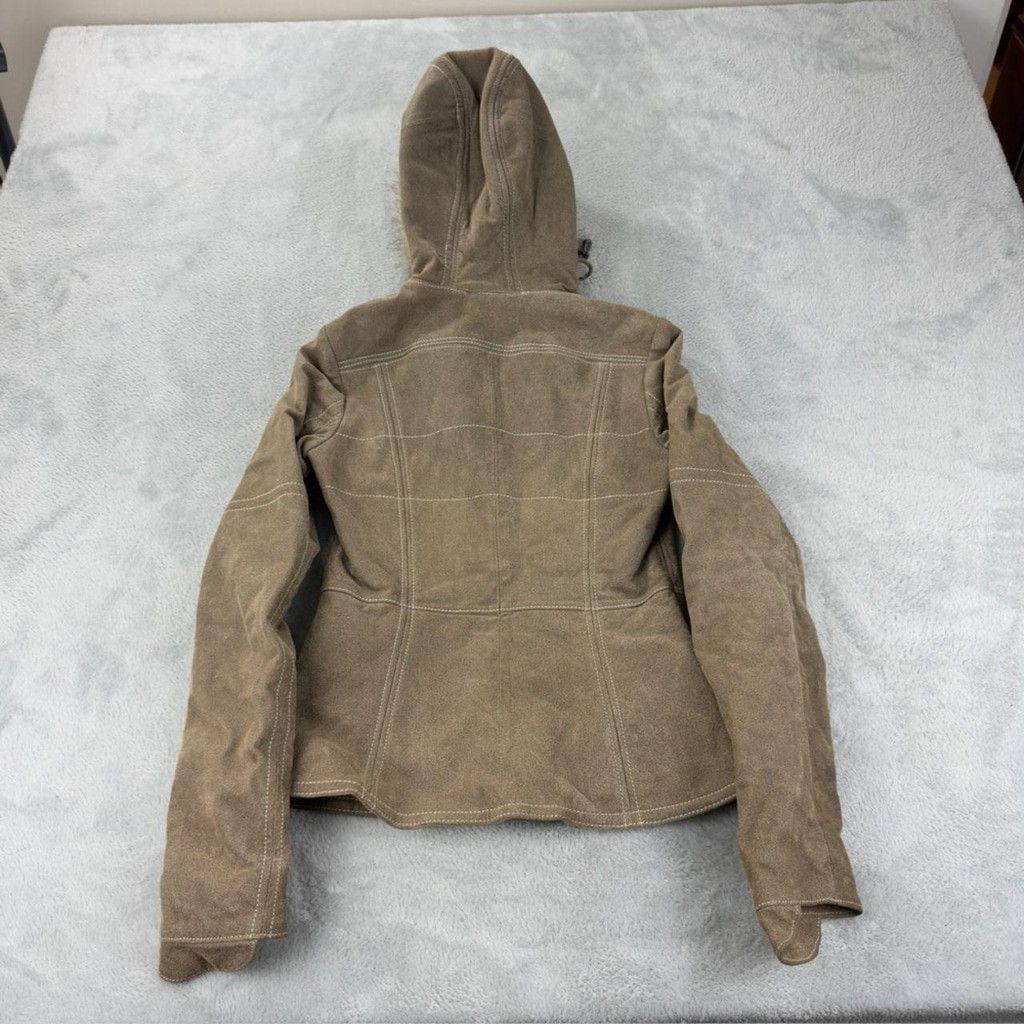 Danier Danier Brown Leather Jacket Sherpa Lining Women's Size 0 US Size XXS / US 00 / IT 34 - 4 Thumbnail
