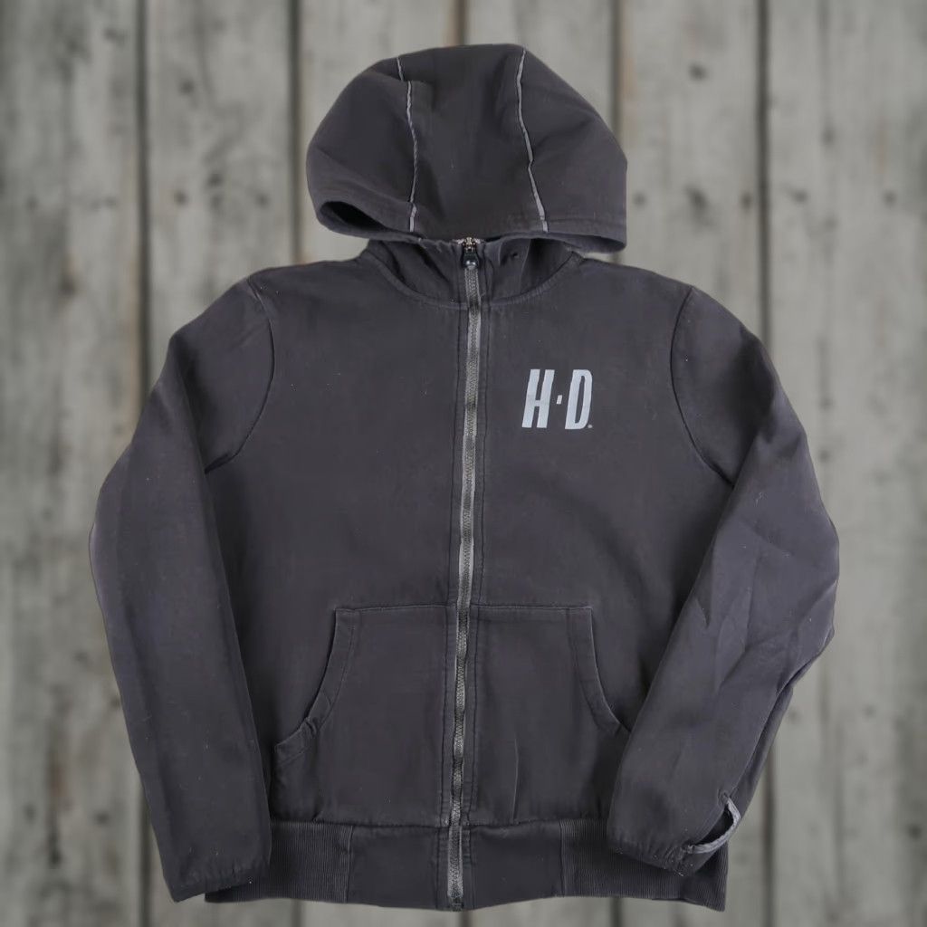 Harley Davidson Harley-Davidson Women H-D Logo Zip Up Hooded Sweatshirt Zip Up M Black Logo Sweatshirt Jacket Size M / US 6-8 / IT 42-44 - 1 Thumbnail