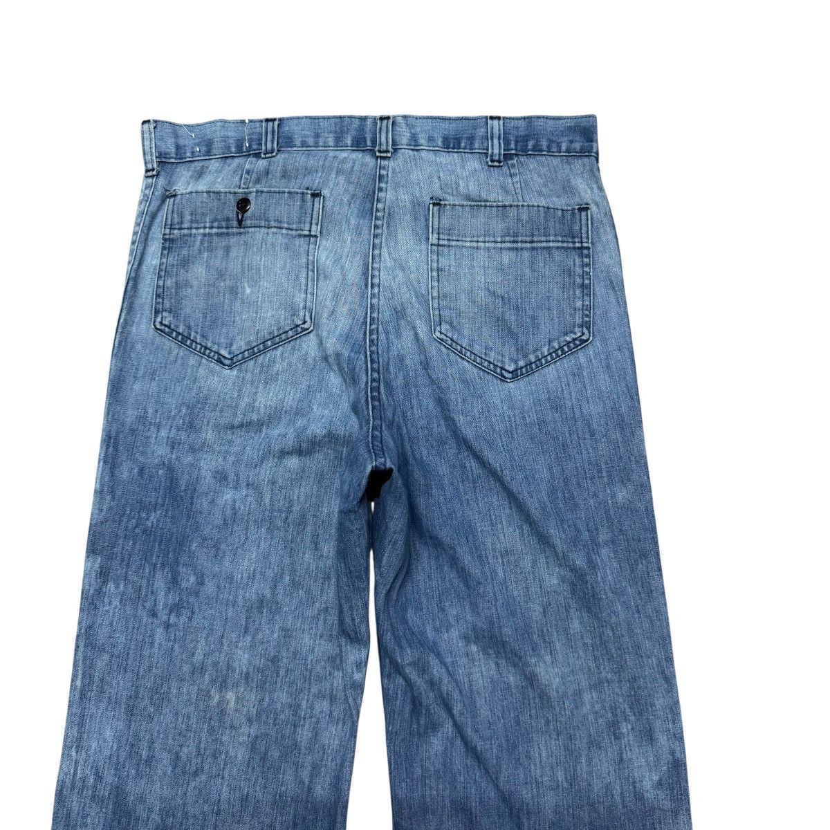 Vintage Vintage 80s US Navy Seafarer Denim Flare Pant Distressed Size US 32 / EU 48 - 9 Thumbnail