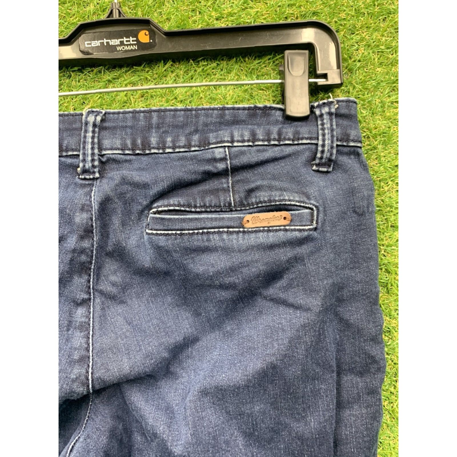 Wrangler VINTAGE Wrangler Flare Jeans Womens 7/8x32 Blue Denim Western Cowboy Retro 09MWWAB Work Size 30" / US 8 / IT 44 - 7 Thumbnail