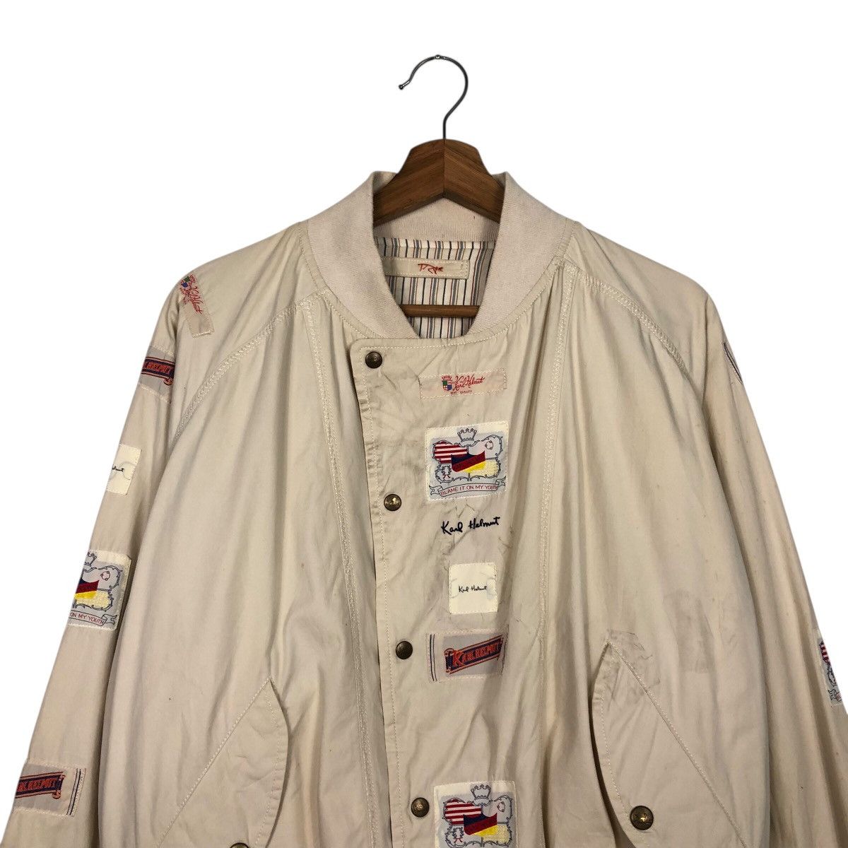 Japanese Brand 📌Vintage Bomber Jacket Karl Helmut Patches Issey Miyake Size US L / EU 52-54 / 3 - 4 Thumbnail