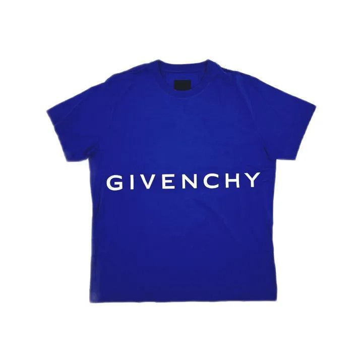 Givenchy Givenchy Givenchy Blue Logo Print Short Sleeve TShirt -250 Size US M / EU 48-50 / 2 - 2 Thumbnail