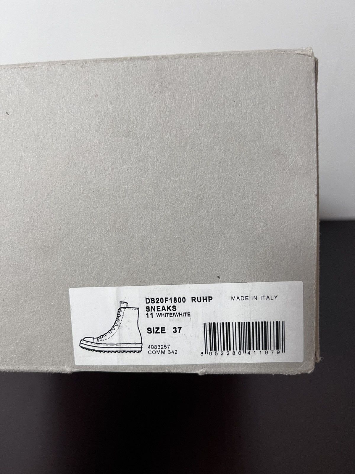 Rick Owens Drkshdw Rick owens ramones drkshdw high top sneakers sz37 Size US 7 / IT 37 - 12 Thumbnail