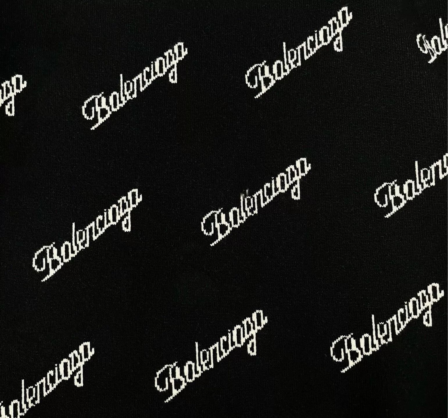 Balenciaga Balenciaga Black Script Letter Sweater Size US M / EU 48-50 / 2 - 5 Thumbnail