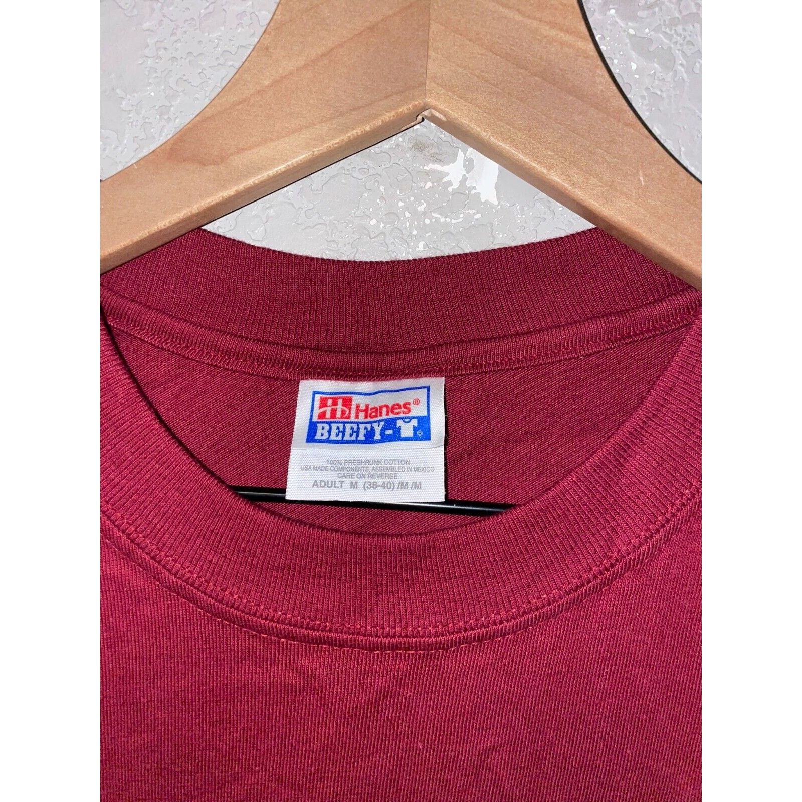 Hanes 90s Vintage Big Sky Country Mariposa Red Long Sleeve Shirt Size US M / EU 48-50 / 2 - 7 Thumbnail