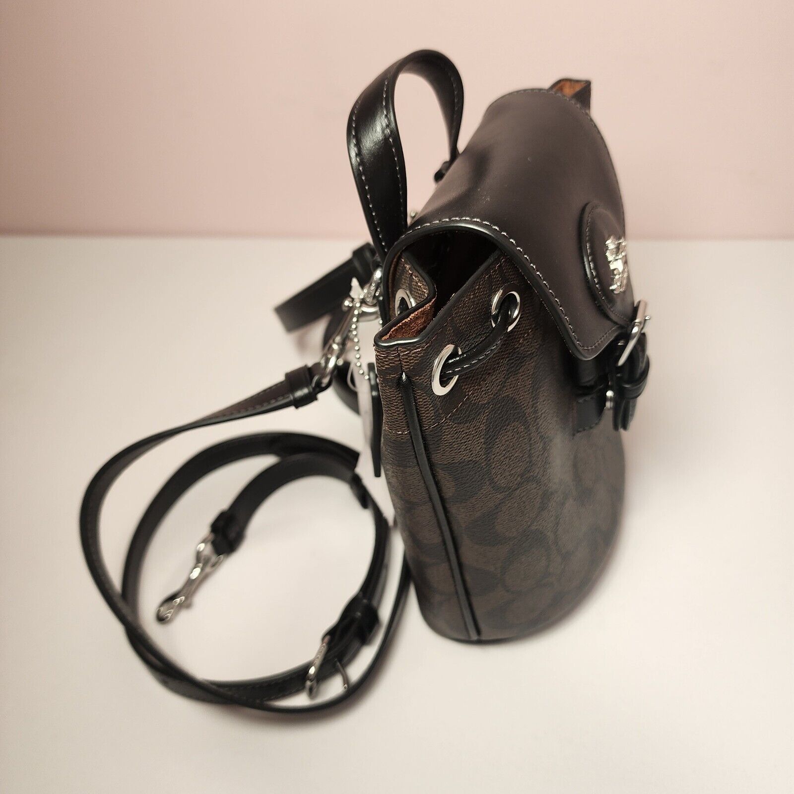 Coach Coach CL458 Amelia Backpack Signature Canvas Leather Brown Size ONE SIZE - 2 Thumbnail