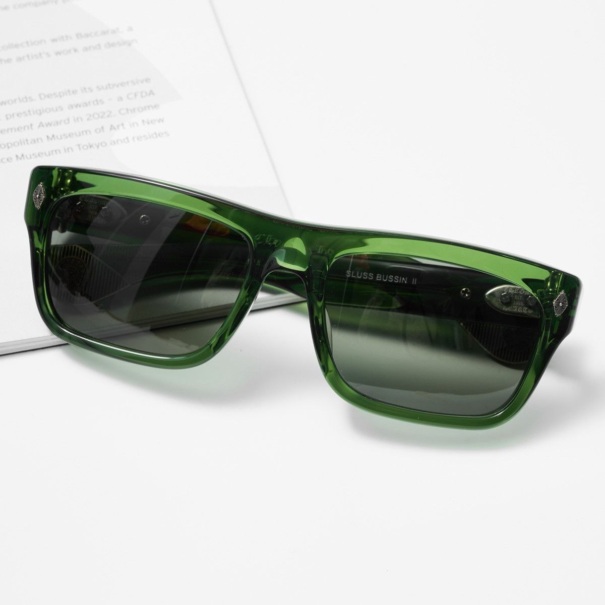Chrome Hearts CHROME HEARTS SLUSS BUSSIN II DARK OLIVE SUNGLASSES Size ONE SIZE - 6 Thumbnail