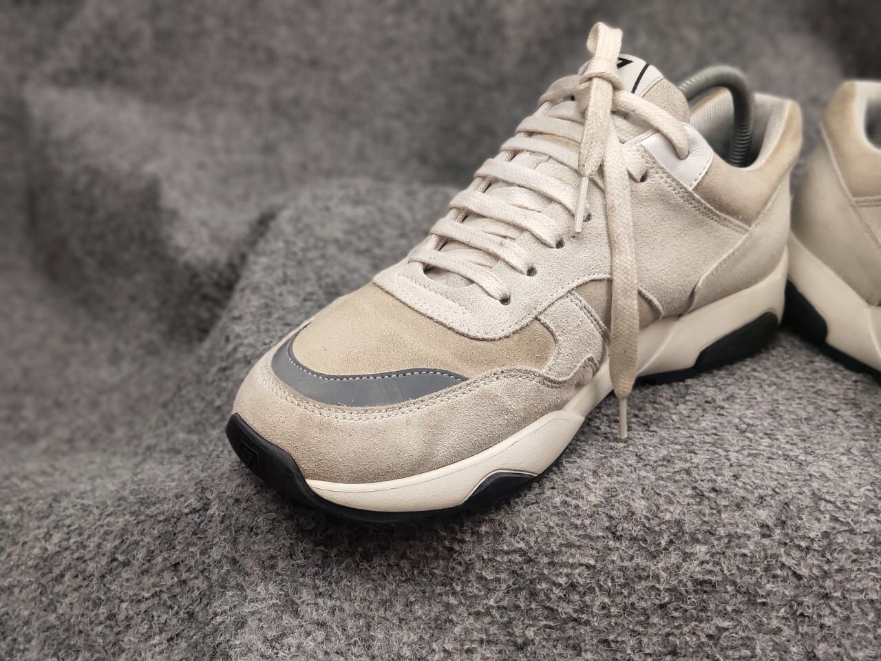 Z Zegna Z Zegna Design Suede Leather Beige low top Lace Up Sneakers Size US 9.5 / EU 42-43 - 18 Thumbnail