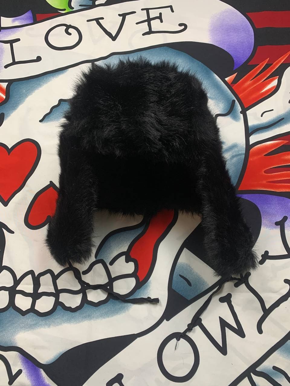 Other Vintage Soviet USSR ushanka fur warm hat in black Size ONE SIZE - 2 Thumbnail