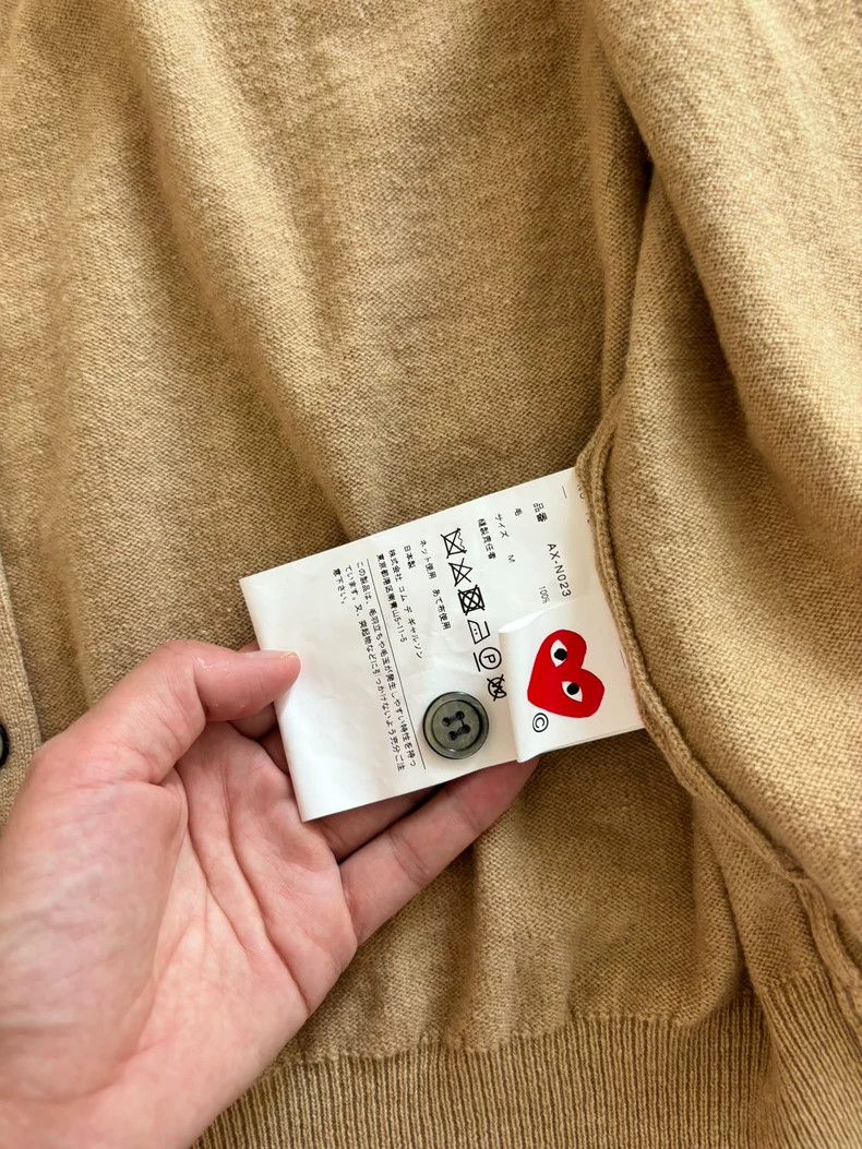 Comme des Garcons Comme Des Garcons Classic Beige Black Heart Cardigan Size M / US 6-8 / IT 42-44 - 5 Thumbnail