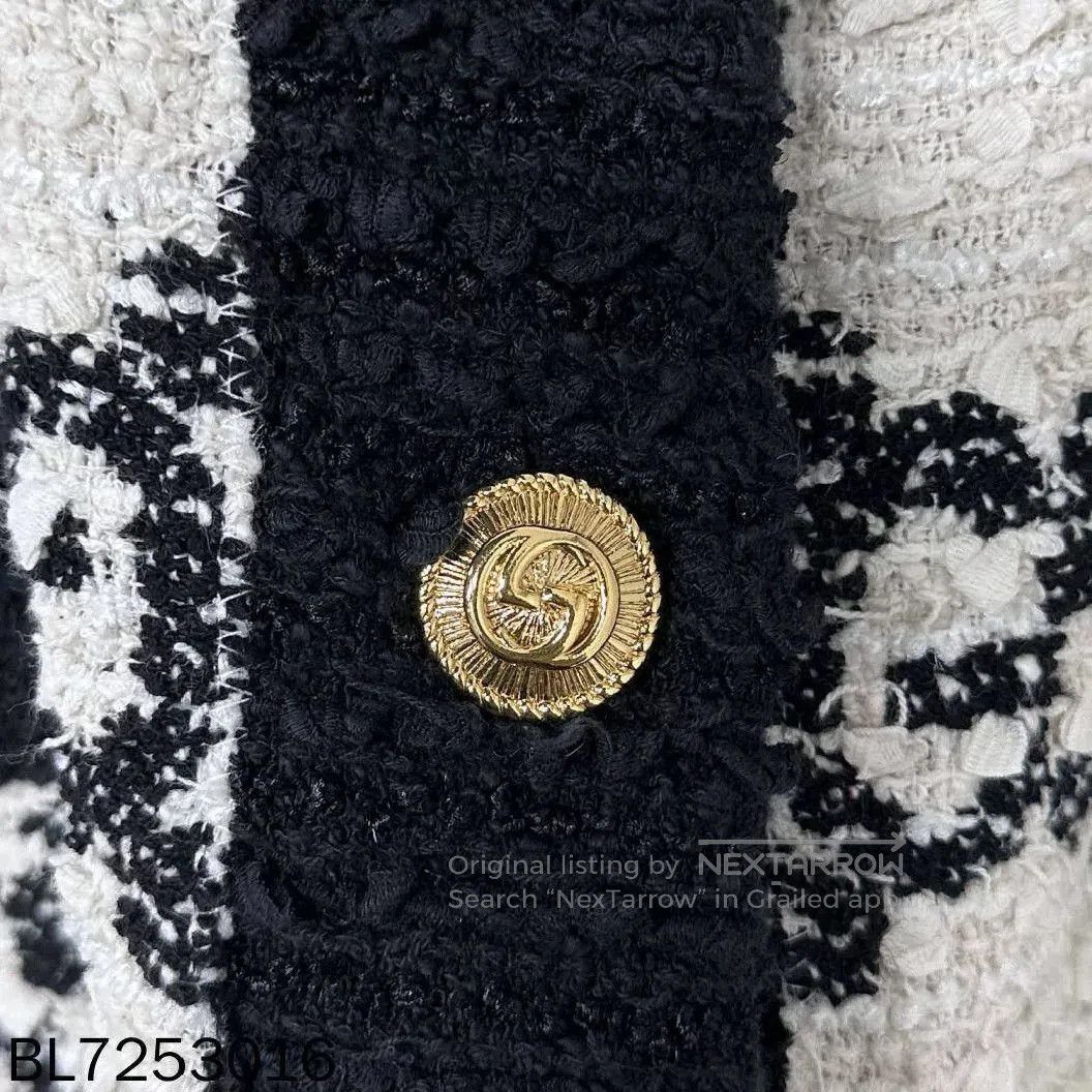 Gucci Gucci Black White Tweed Coat. Size M / US 6-8 / IT 42-44 - 4 Thumbnail