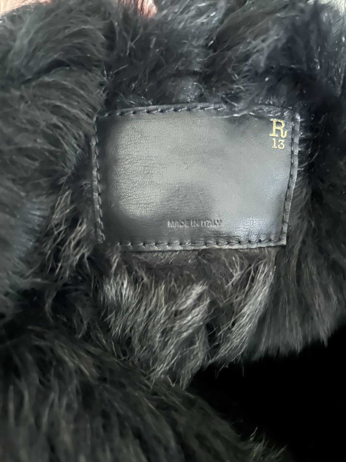 R13 R13 Oversized Shearling Moto Biker Coat $7995 Rick Owens Size S / US 4 / IT 40 - 11 Thumbnail
