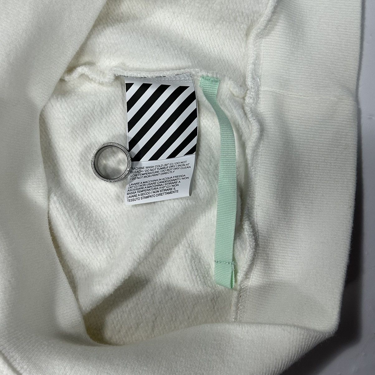 Off-White Cropped Graphic Print Hoodie Size M / US 6-8 / IT 42-44 - 8 Thumbnail