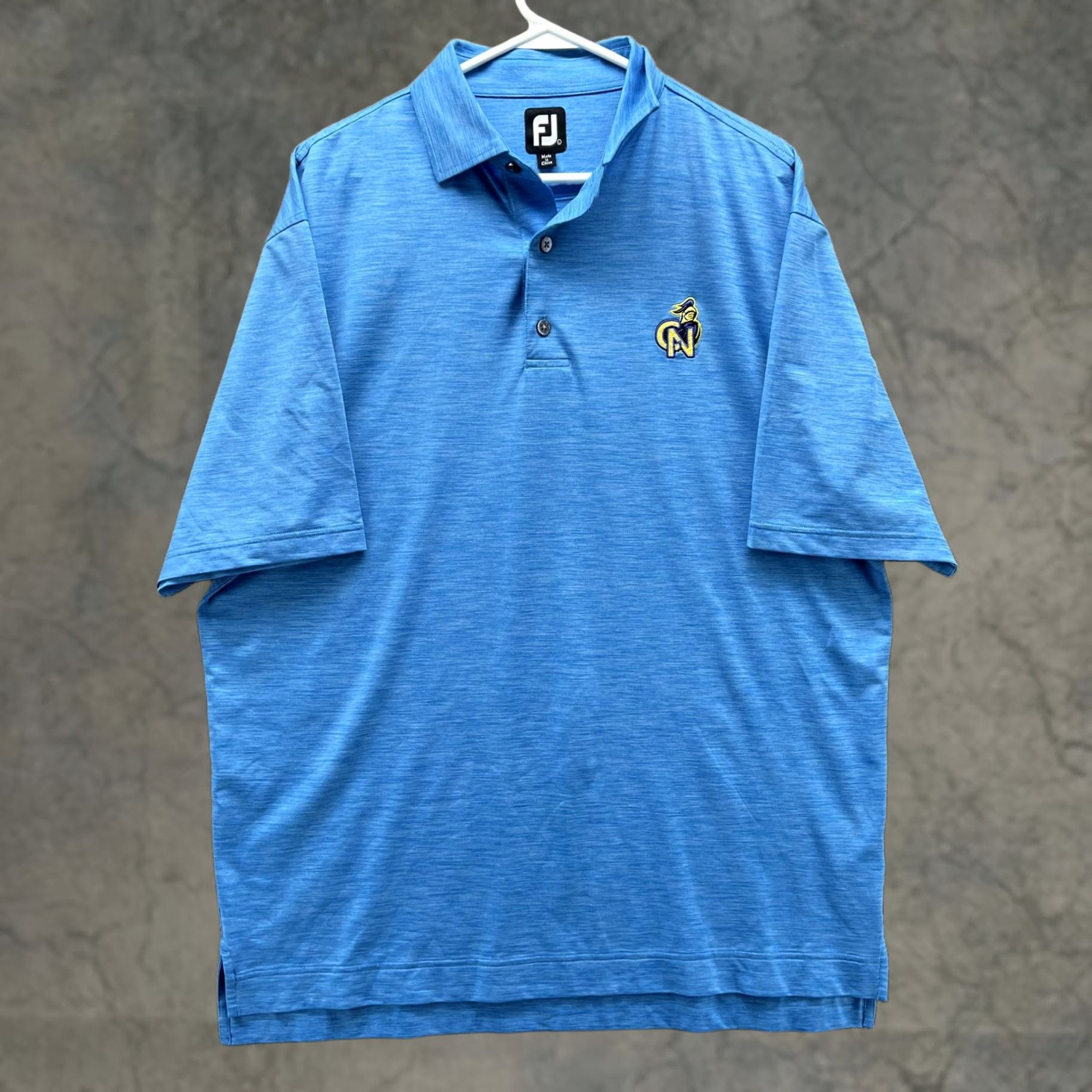Footjoy FootJoy Polo Shirt Mens Large Blue Solid N Logo Golf Stretch Performance Shirts Polo Shirt Activewear Summer Men XL-? Size US L / EU 52-54 / 3 - 1 Thumbnail