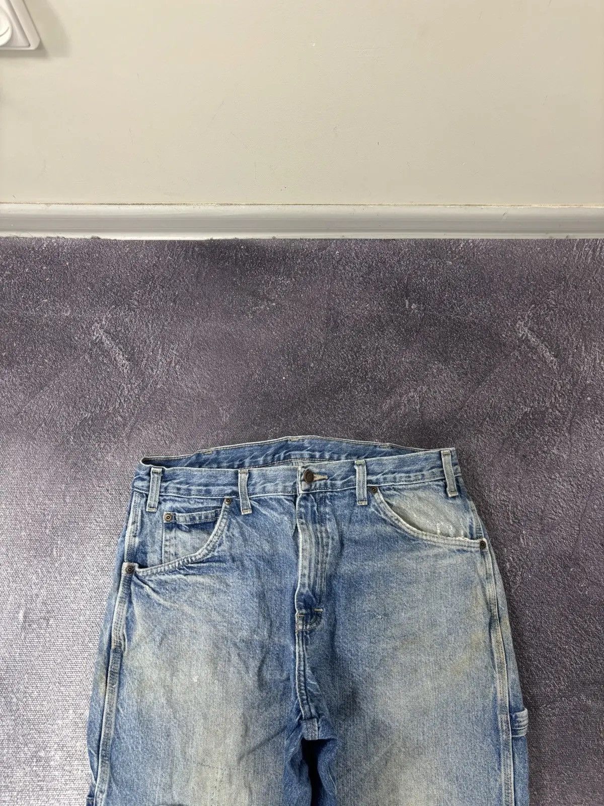 Dickies × Vintage Vintage Dickies USA Faded Blue Work Denim Baggy Jeans Size US 32 / EU 48 - 8 Thumbnail