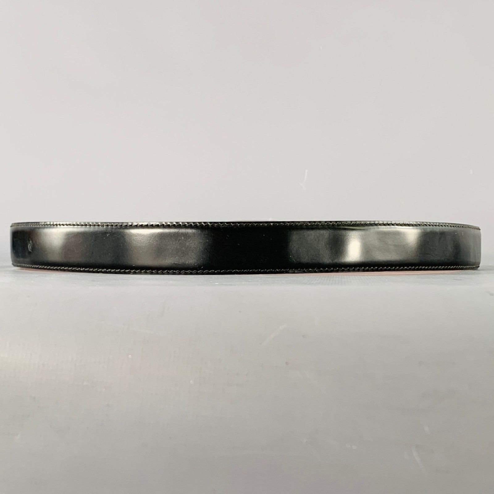 Tod's TOD'S Size 38 Black Silver Leather Belt Size 38 - 3 Thumbnail