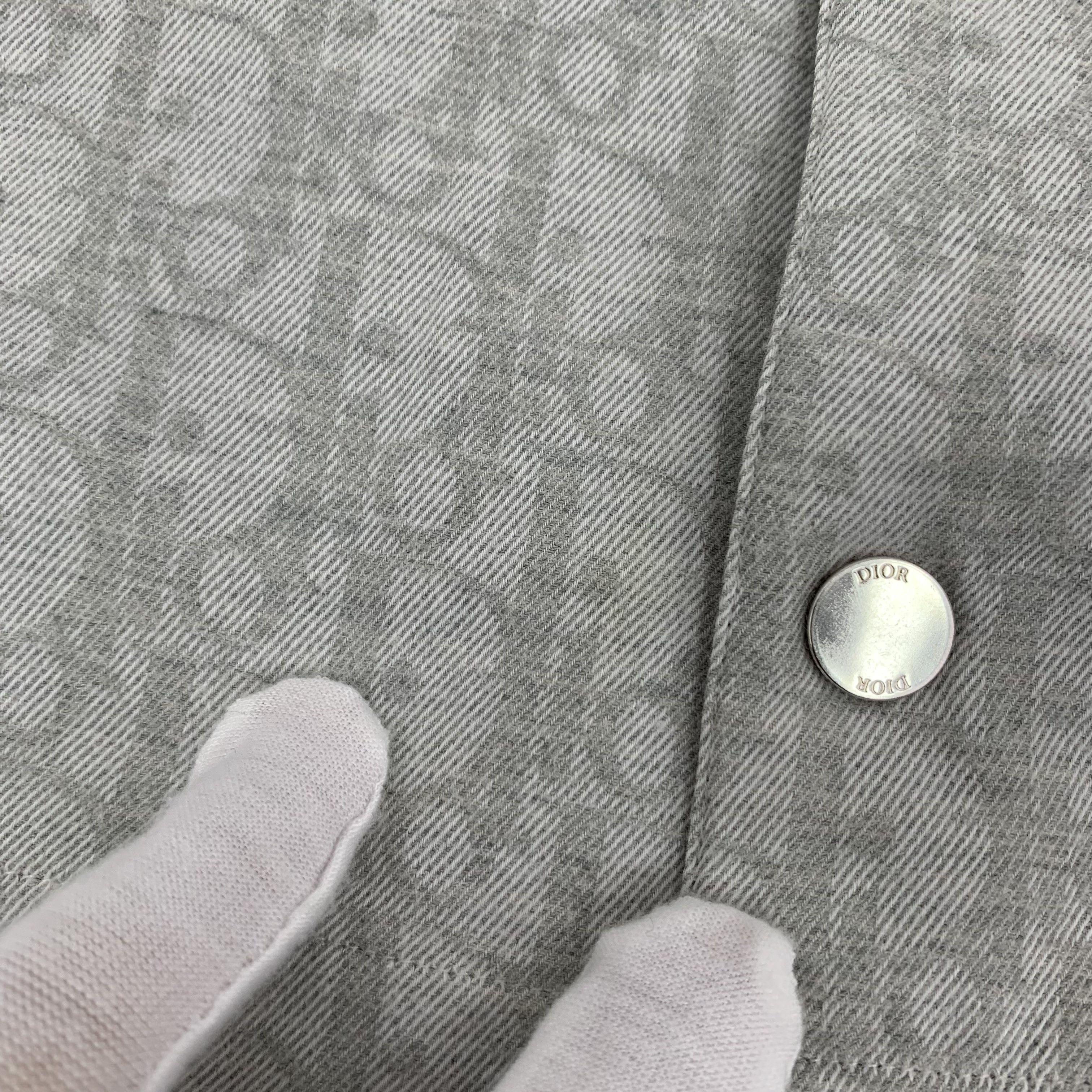 Dior Dior Logo Jacquard Shirt Jacket Grey (46) Size US S / EU 44-46 / 1 - 11 Thumbnail