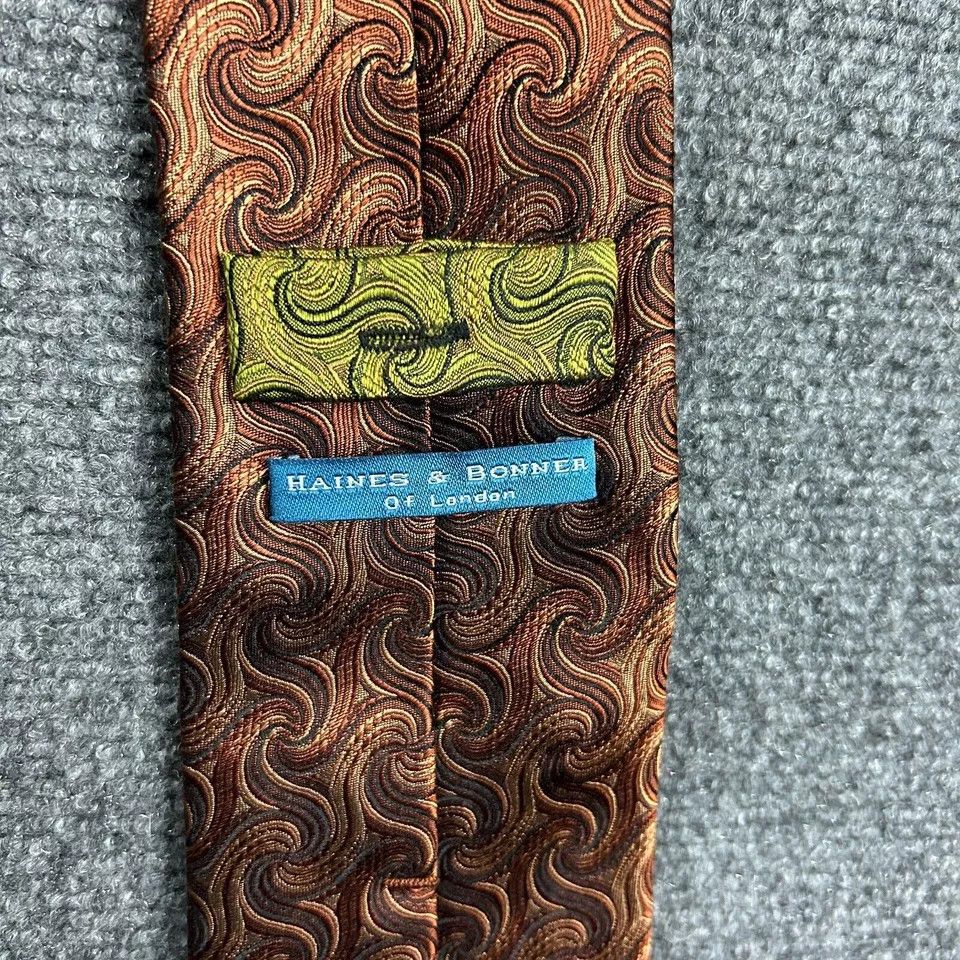 Other Haines & Bonner Neck Tie Mens 3.5" x 58" Abstract Hand Made Size ONE SIZE - 5 Thumbnail