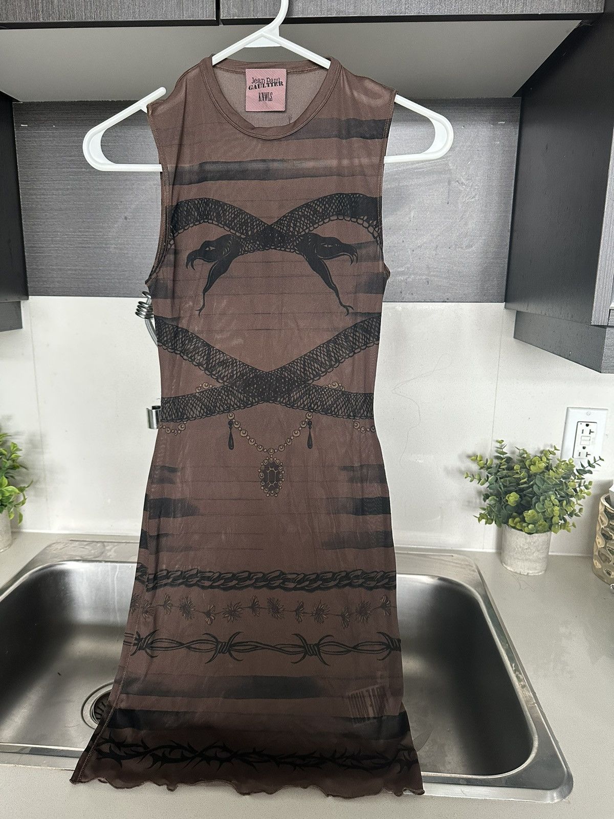 Jean Paul Gaultier X KNWLS graphic print dress