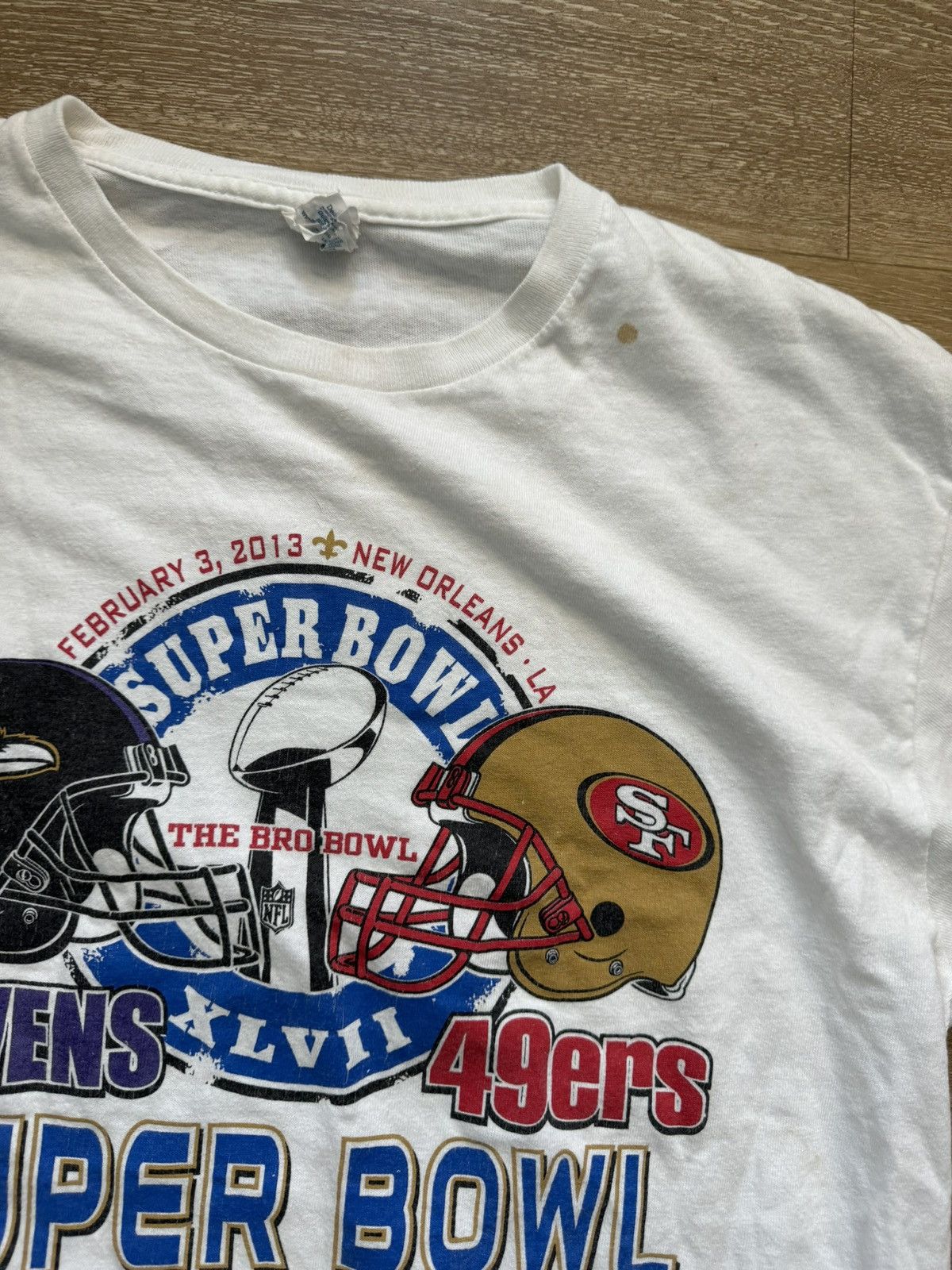 NFL Super Bowl XLVII Long Sleeved Tee 2013 Ravens v 49ers Size US L / EU 52-54 / 3 - 3 Thumbnail