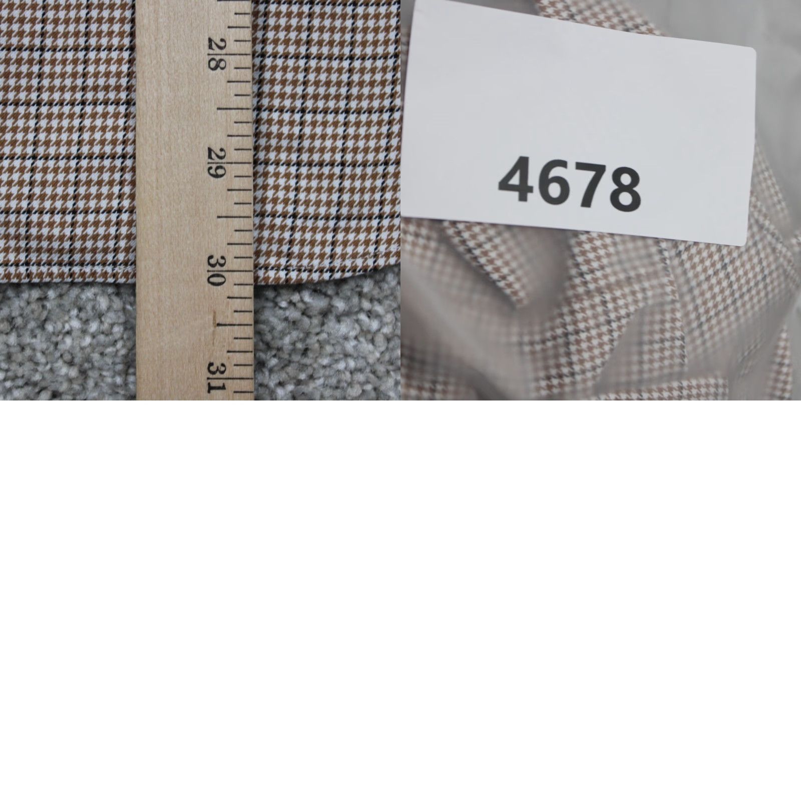 Hugo Boss HUGO BOSS Dress Shirt Mens 15 32/33 Brown White Cotton L/S Button Collar Check 21 in Chest Size 40R - 9 Thumbnail