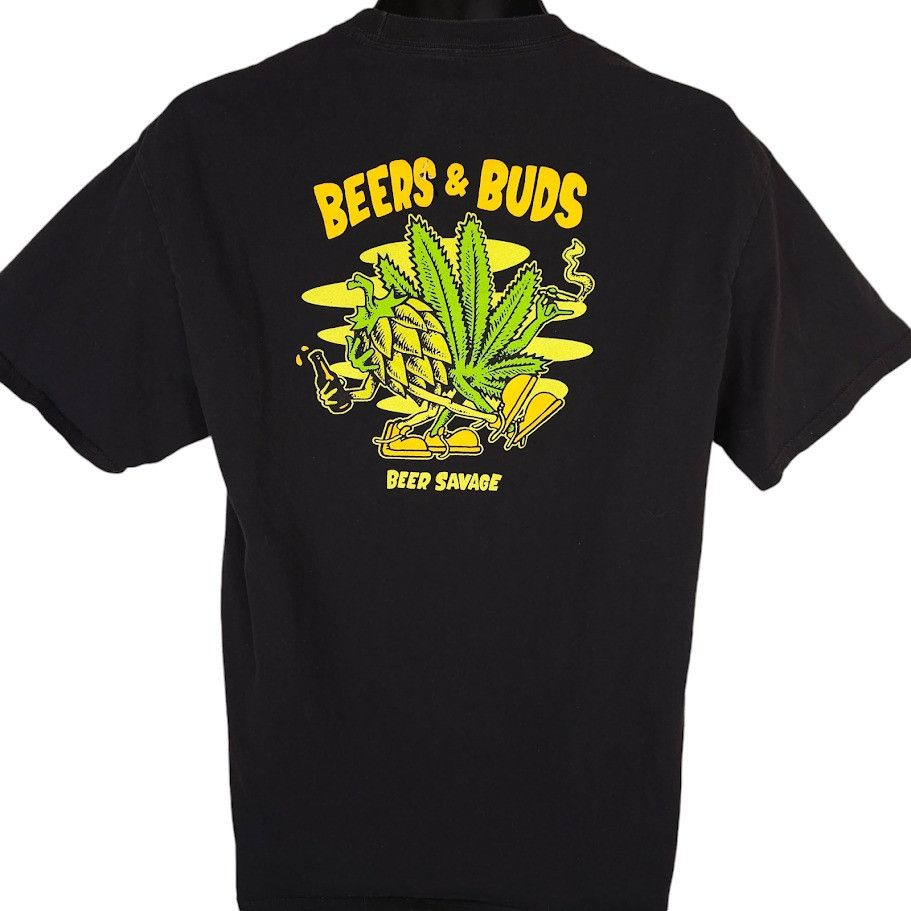 Other Beers & Buds T Shirt Mens Size Medium Black Cannabis Beer Size US M / EU 48-50 / 2 - 1 Thumbnail