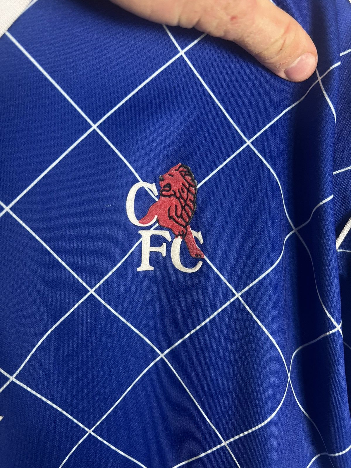 Chelsea Soccer Vintage 1988 FC Chelsea Home Soccer Jersey Shirt Score Draw Size US M / EU 48-50 / 2 - 3 Thumbnail