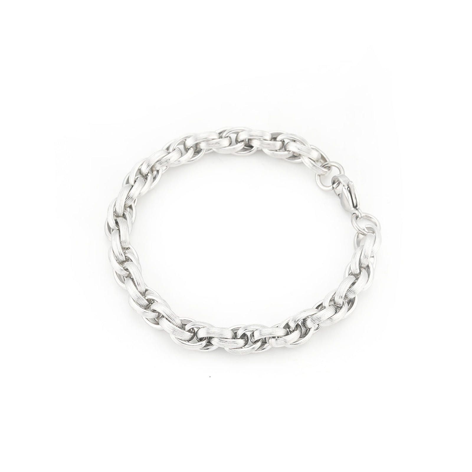 Jewelry Silver Chain Link Bracelet, Chunky Men's Bracelet Size ONE SIZE - 4 Thumbnail