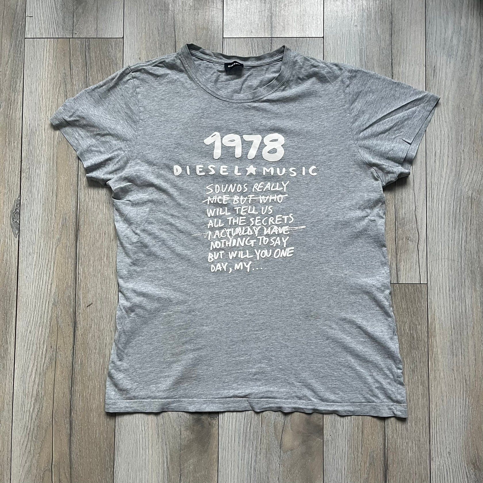 Diesel Diesel Music 1978 Gray Tee Size US L / EU 52-54 / 3 - 1 Thumbnail