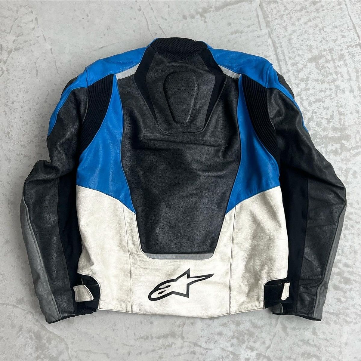 Alpinestars Alpinestars Moto Leather Jacket (Blue/Black/Grey
