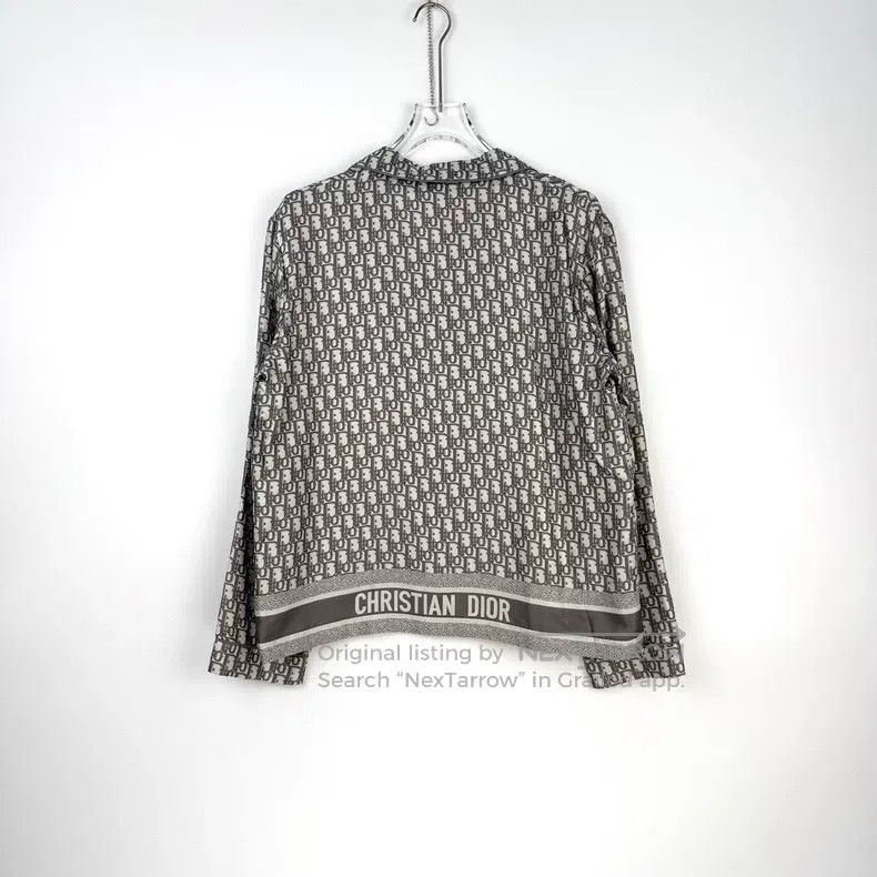 Dior Dior Gray logo mulberry silk shirt Size M / US 6-8 / IT 42-44 - 4 Thumbnail