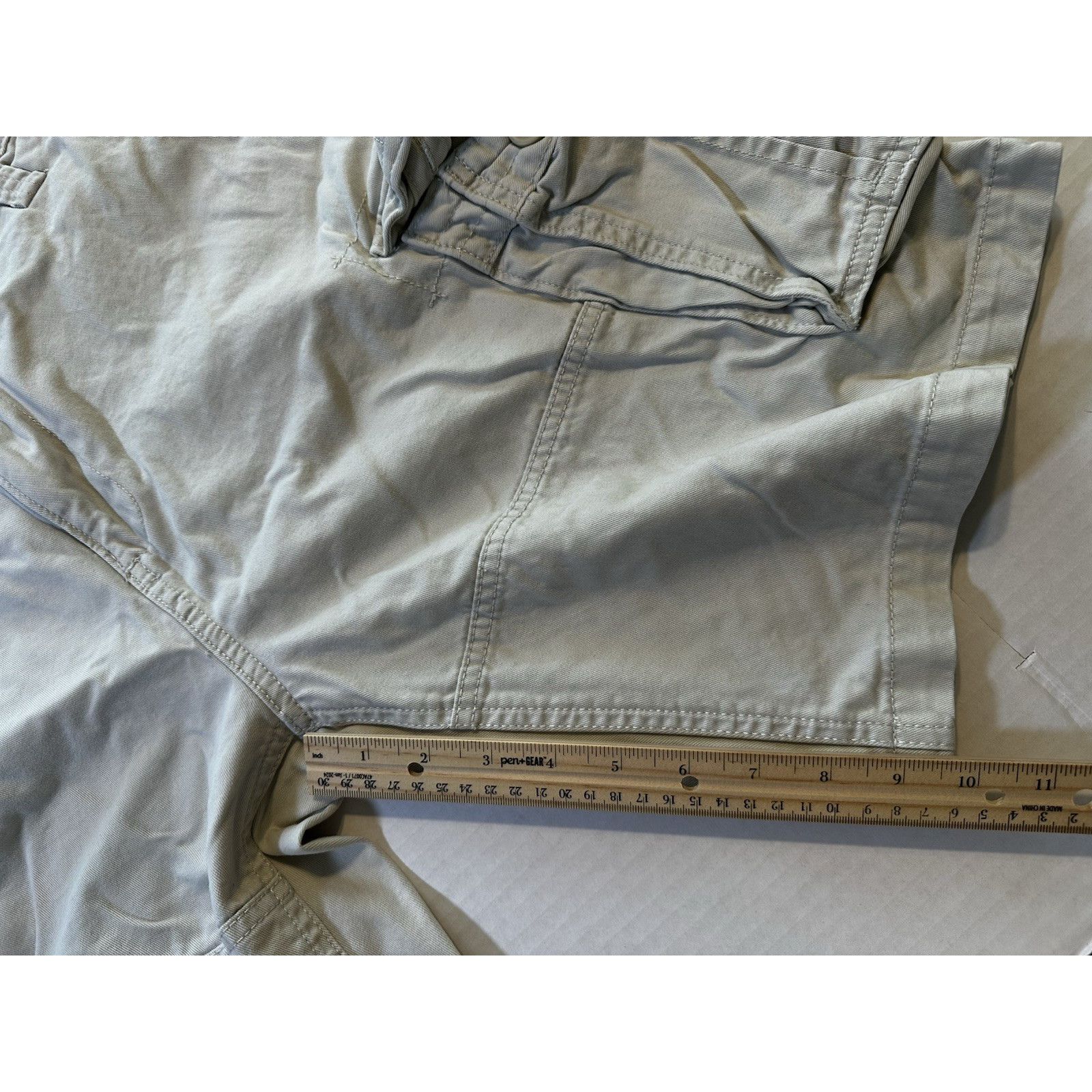 Nautica Nautica Cargo Chino Shorts Cream 36W Pocket Utility Gorpcore Size US 36 / EU 52 - 5 Thumbnail