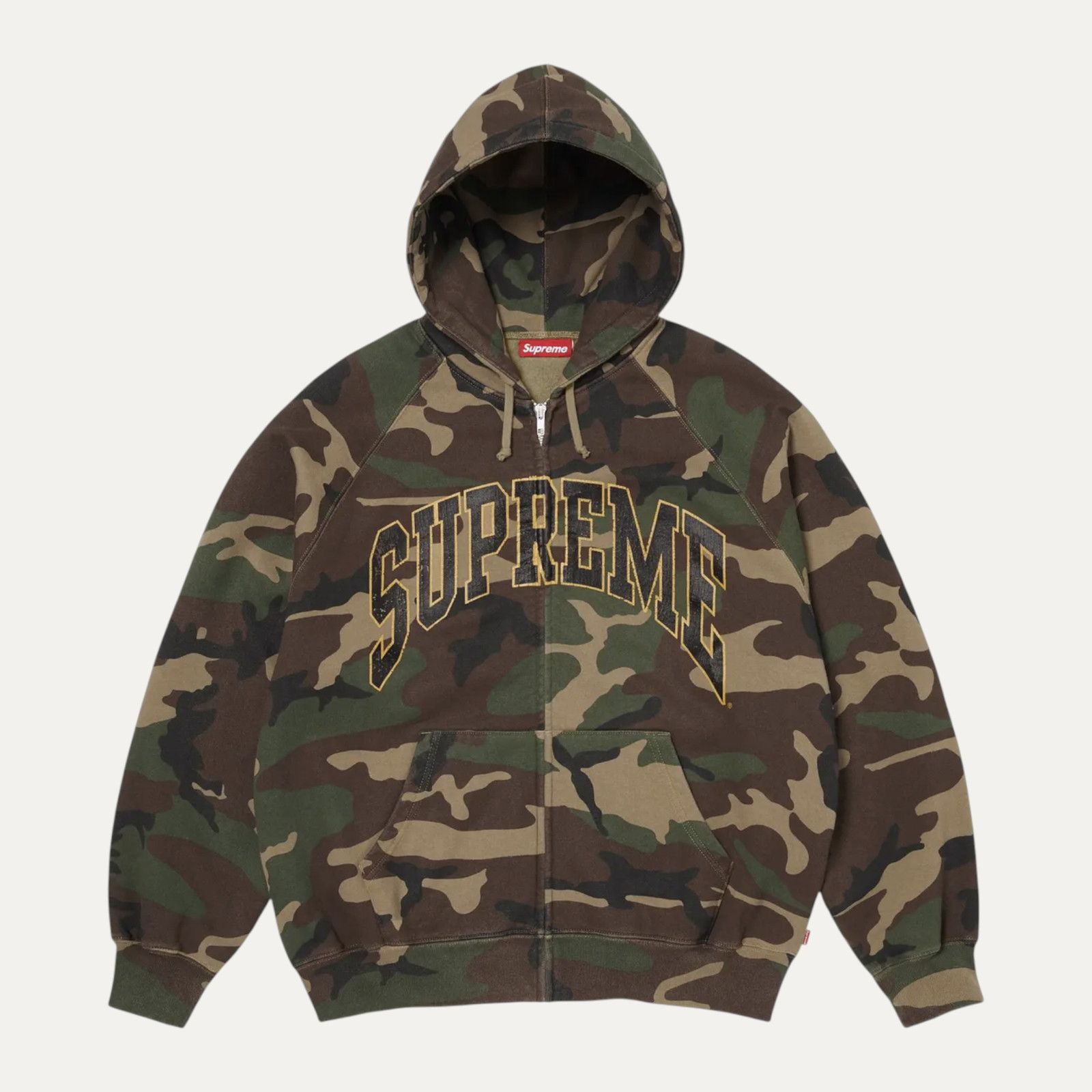 Supreme Supreme Cracked Raglan Camo Hoodie Size US XL / EU 56 / 4 - 1 Thumbnail