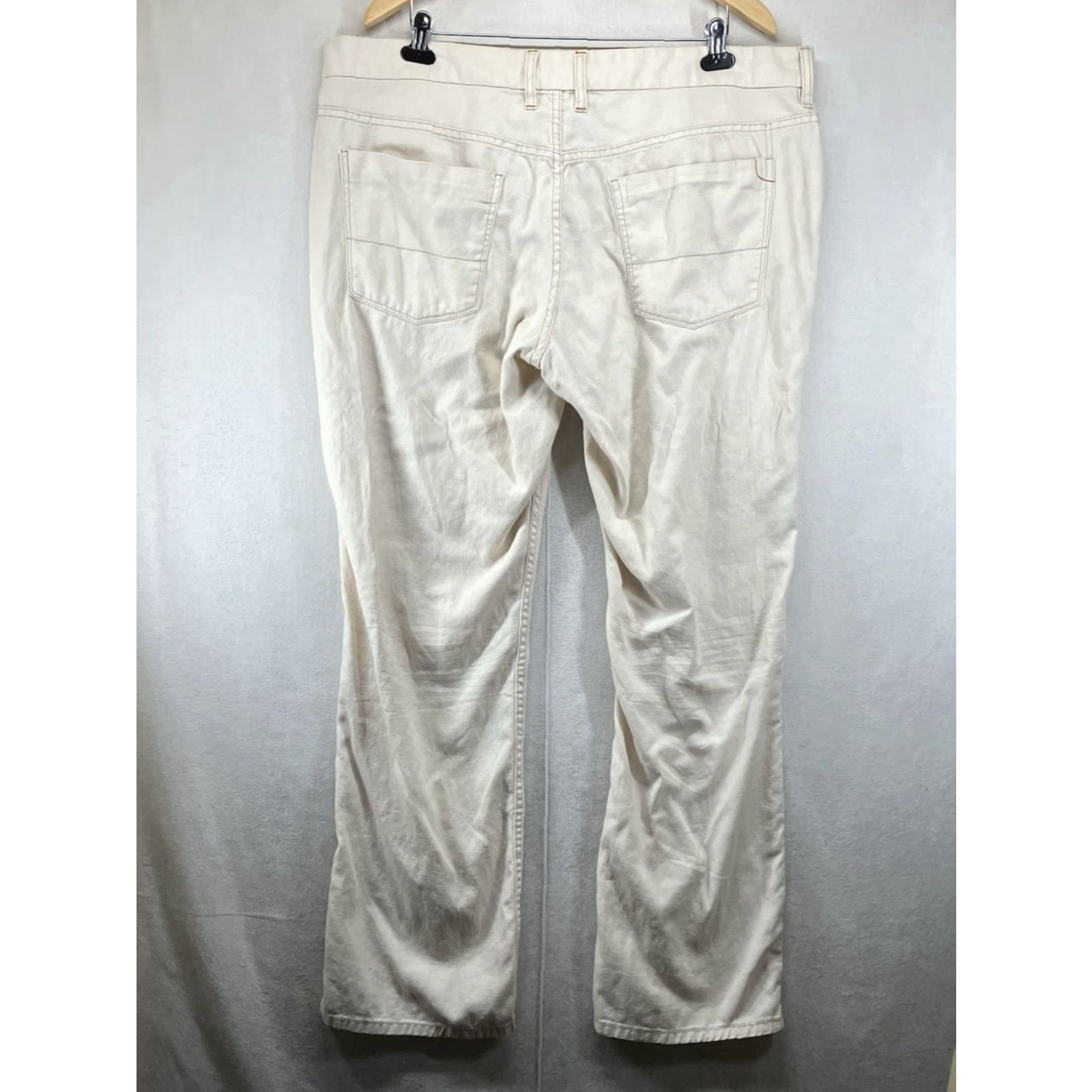 Tommy Bahama TOMMY BAHAMA Linen Blend Pants Casual Beachy Outdoor Khakis Regular 42x33 Light Beige Mens Size US 40 / EU 56 - 2 Thumbnail