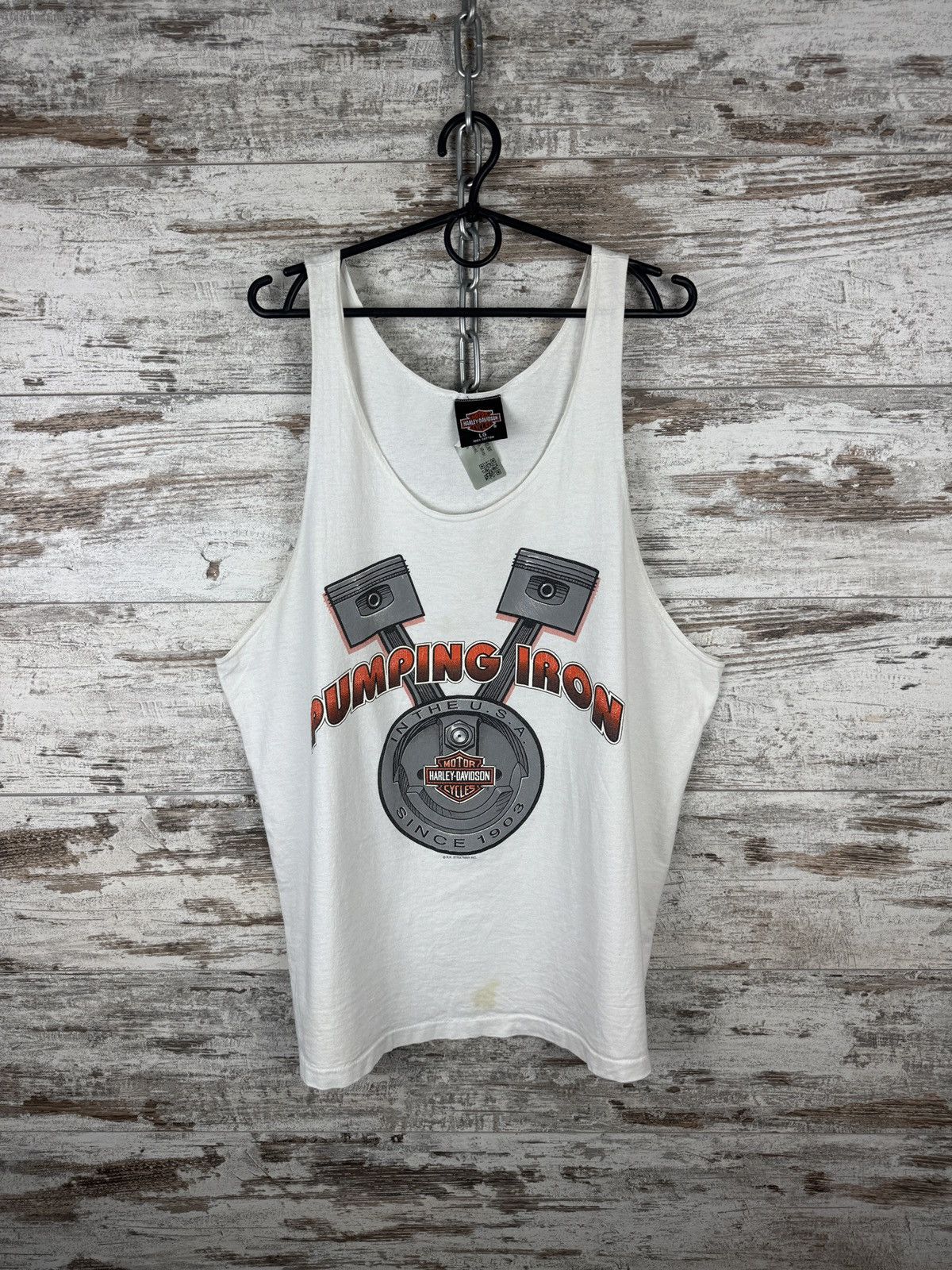 Harley Davidson Mens Vintage Harley Davidson tank top Made in USA t-shirt Size US L / EU 52-54 / 3 - 1 Thumbnail