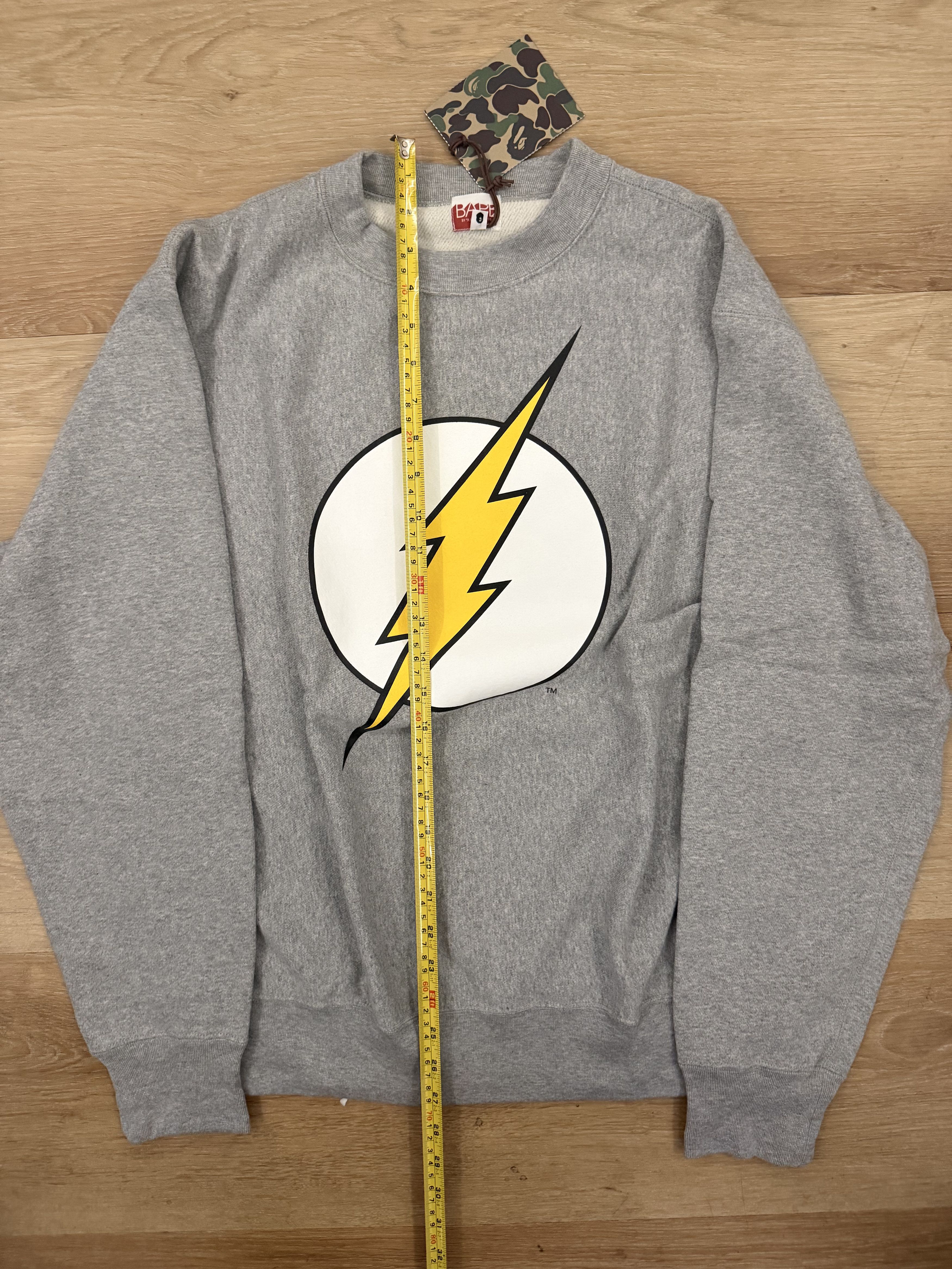 Bape × DC Comics BAPE BAPESTA MILO THUNDER CREWNECK GRAY Size US M / EU 48-50 / 2 - 2 Thumbnail