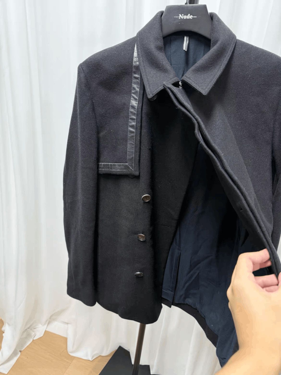 Dior Sz 46 Dior Homme Leather Joint Wool Jacket-2507 Size US S / EU 44-46 / 1 - 3 Thumbnail