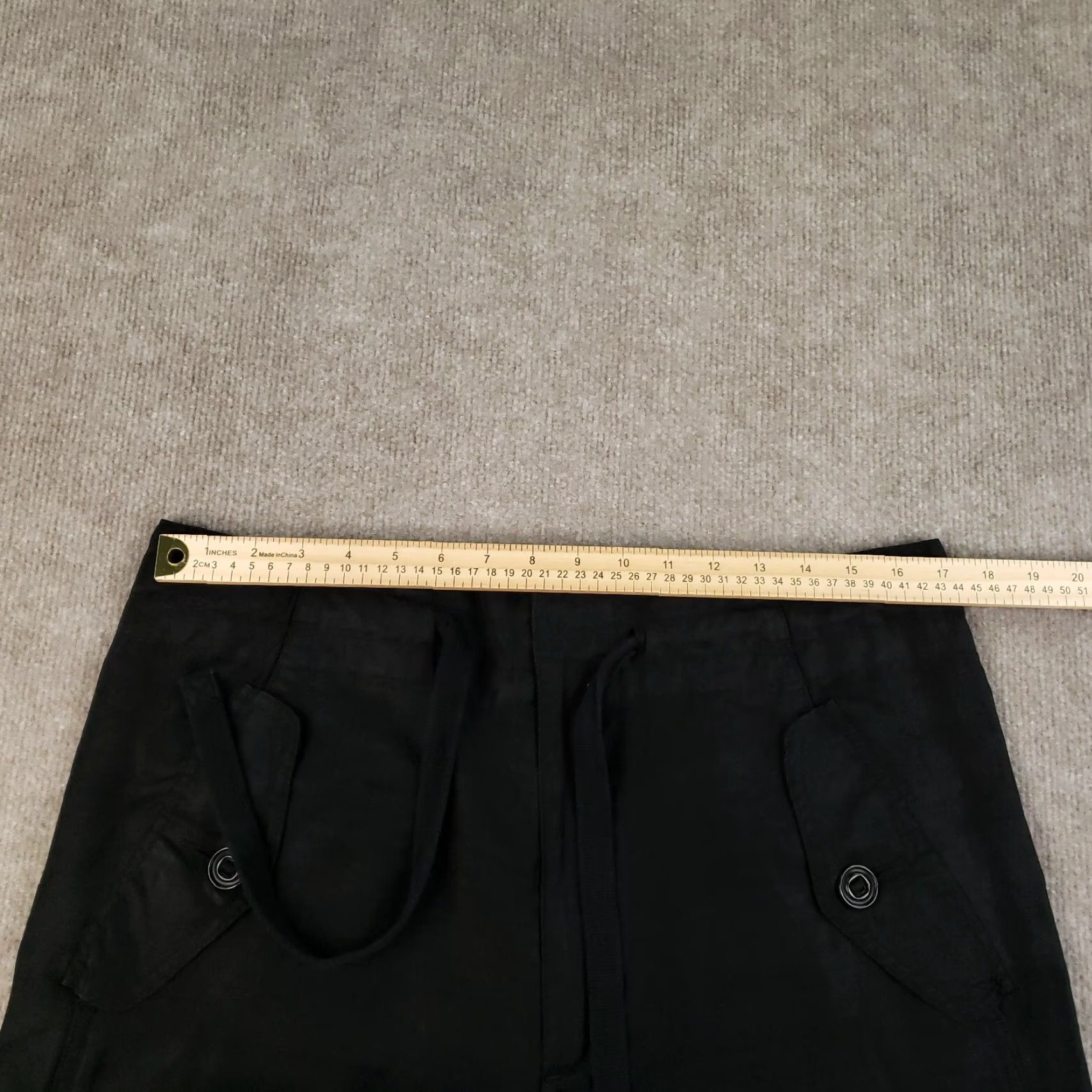 Vince Vince Cropped Pants Womens Medium Black Pockets Linen Blend Drawstring Front Flat Front Size 32" / US 10 / IT 46 - 5 Thumbnail