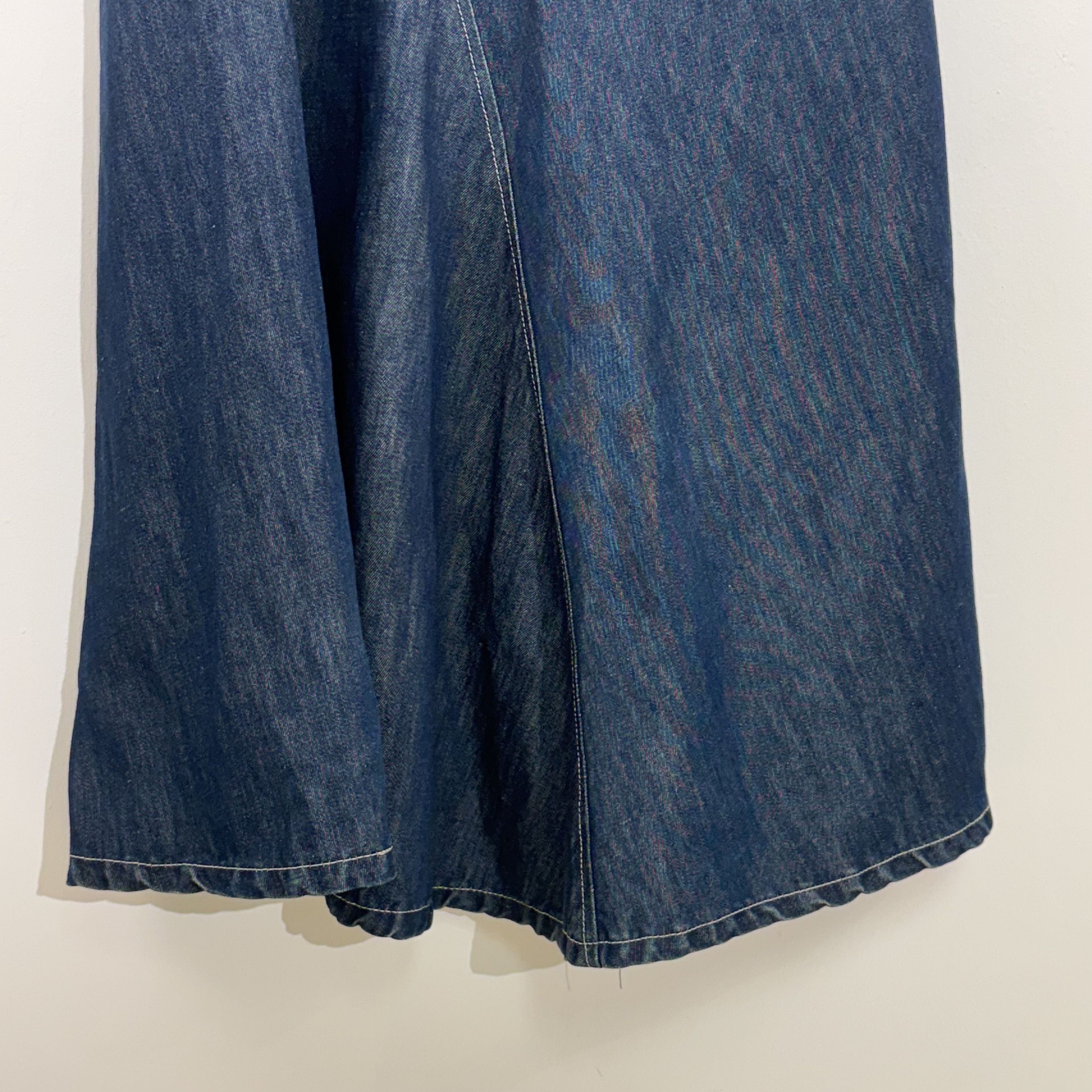 Y's Y's Yohji Yamamoto Denim Flare Skirt Size 28" / US 6 / IT 42 - 3 Thumbnail