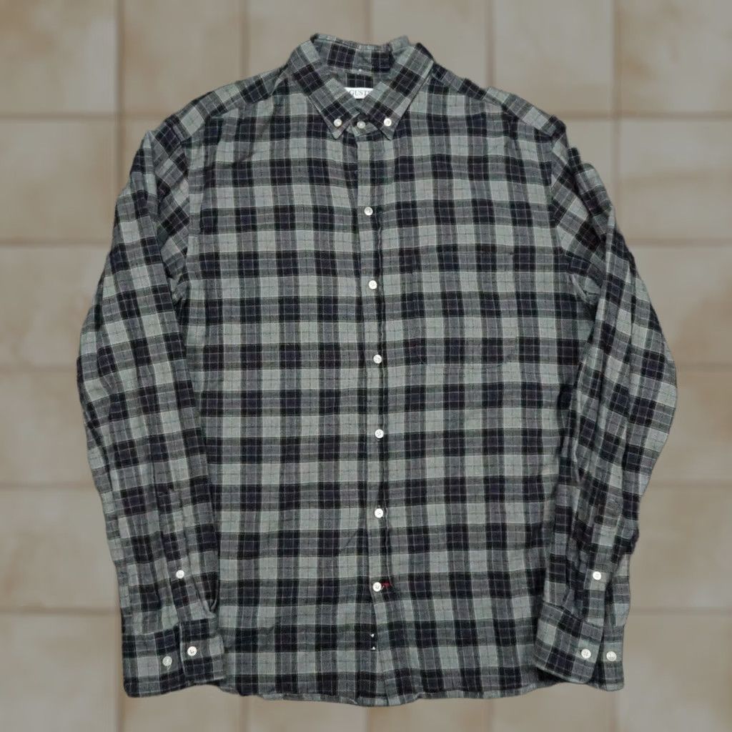 Gustin Gustin Shirt Mens XL Gray Plaid Long Sleeve Button-Down Pocketed Vintage No Size US XL / EU 56 / 4 - 1 Thumbnail
