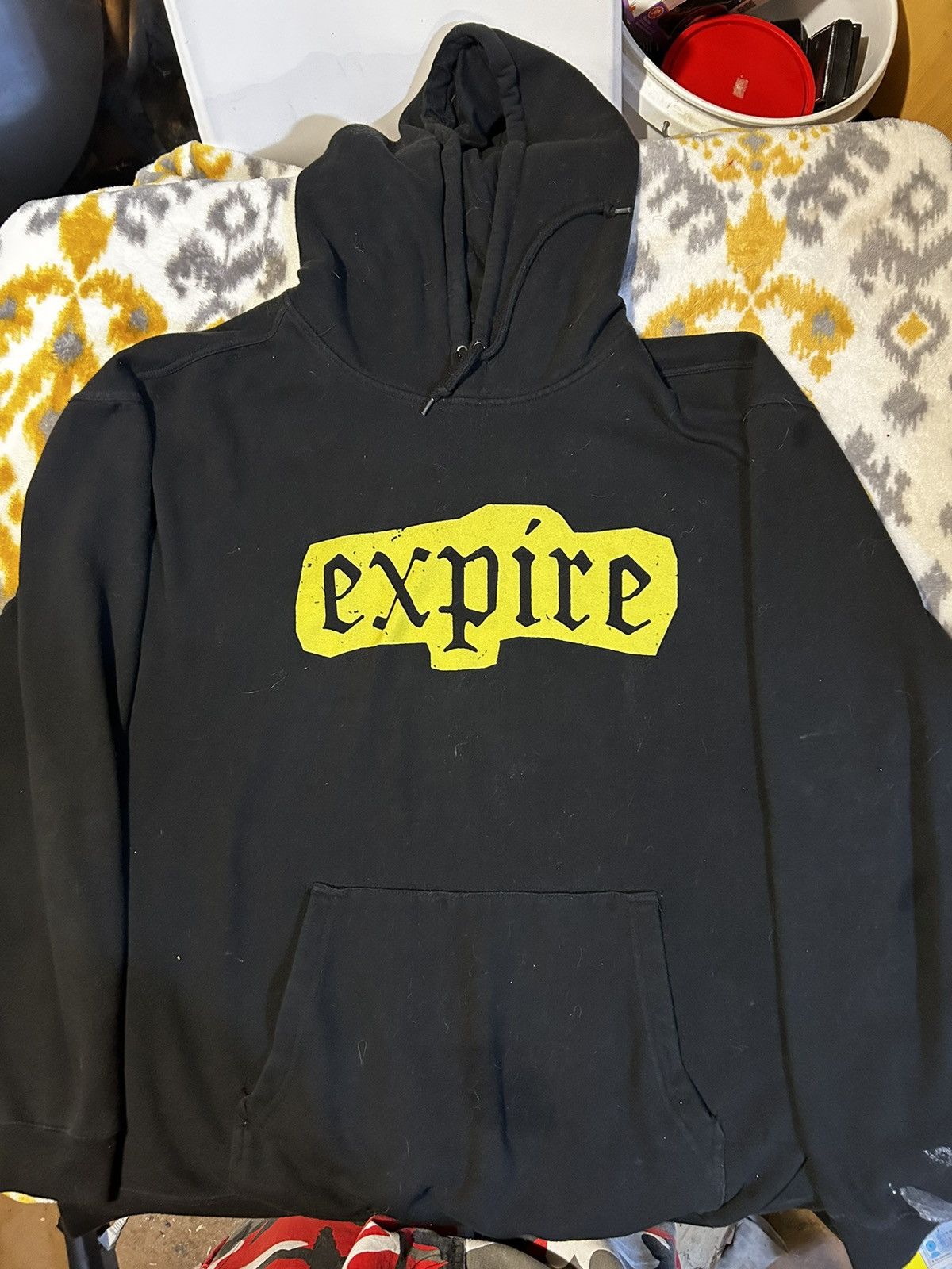 image of Band Tees x Vintage Expire Hoodie Hardcore in Black, Men's (Size 2XL)