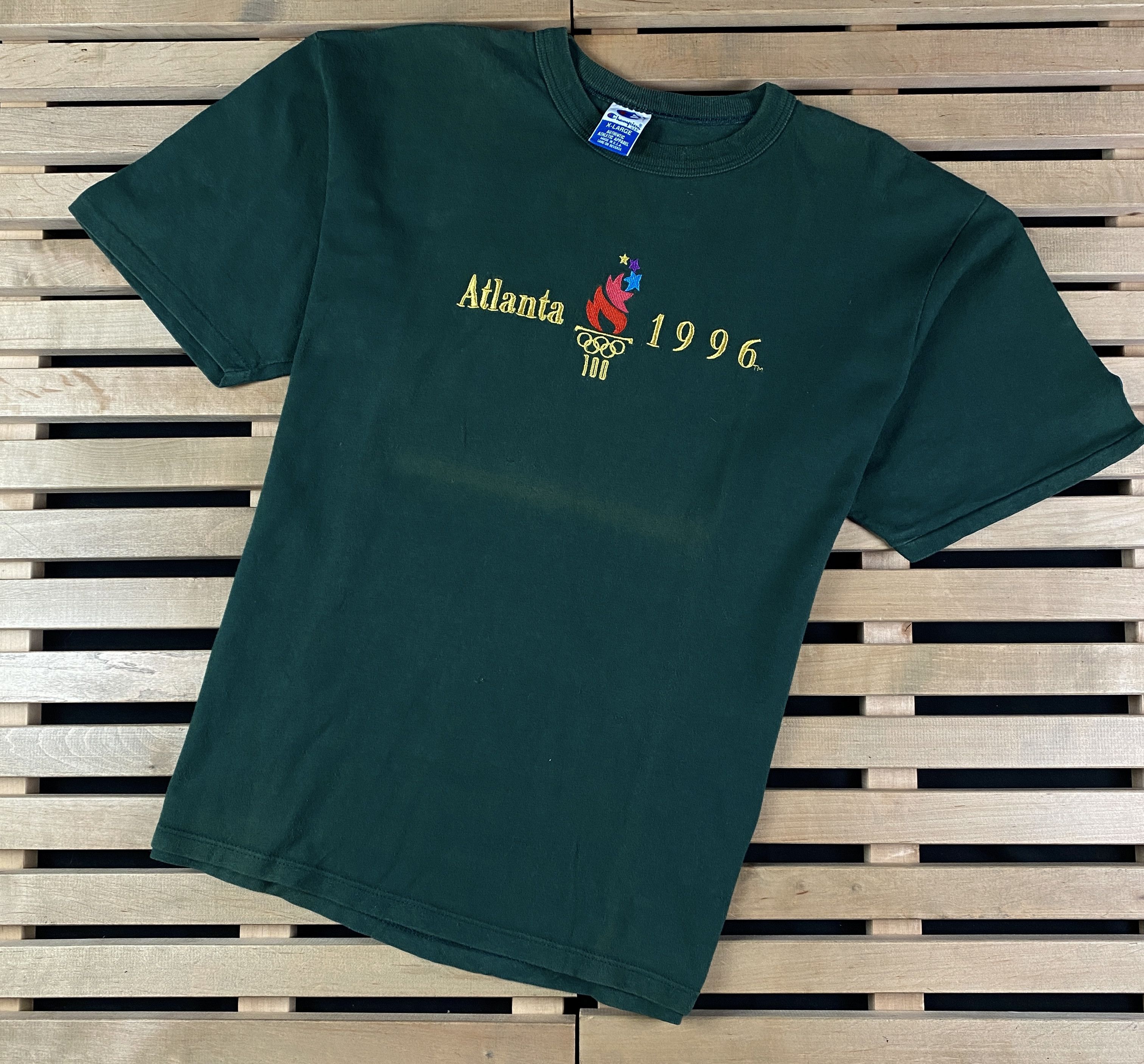 Champion Mens Vintage T-Shirt Champion Atlanta 1996 Size XL Size US XL / EU 56 / 4 - 1 Thumbnail
