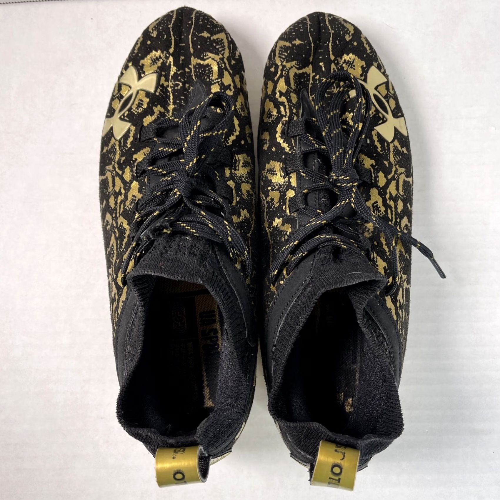 Under Armour Under Armour Football Cleats Men’s Sz 9 Spotlight Lux 2.0 Black Gold 3024251-001 Size US 8 / EU 41 - 5 Thumbnail