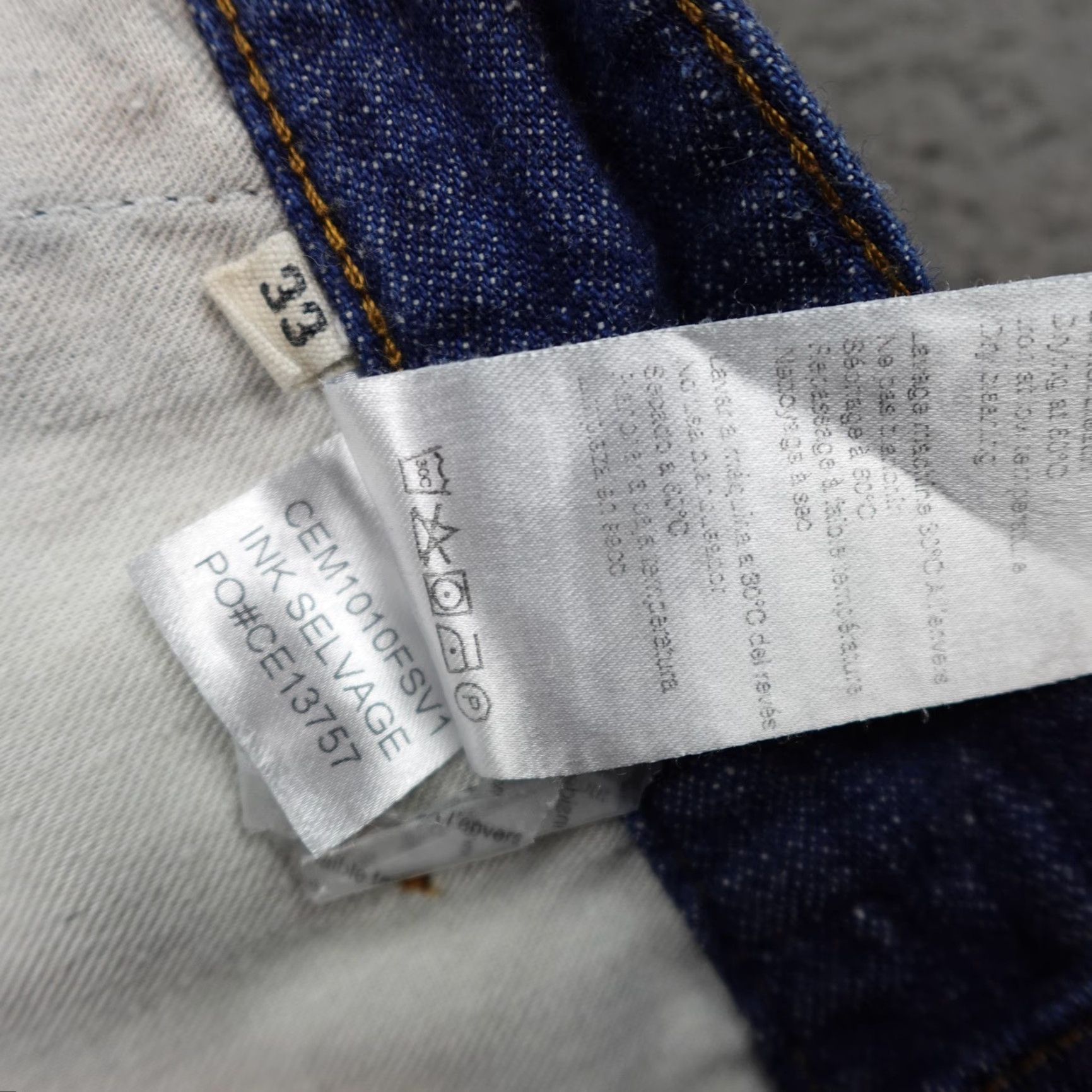 Vintage Current/Elliott Denim Pants Mens 33 Blue Ink Selvage Slim Straight CEM0106SV Size US 33 - 6 Thumbnail