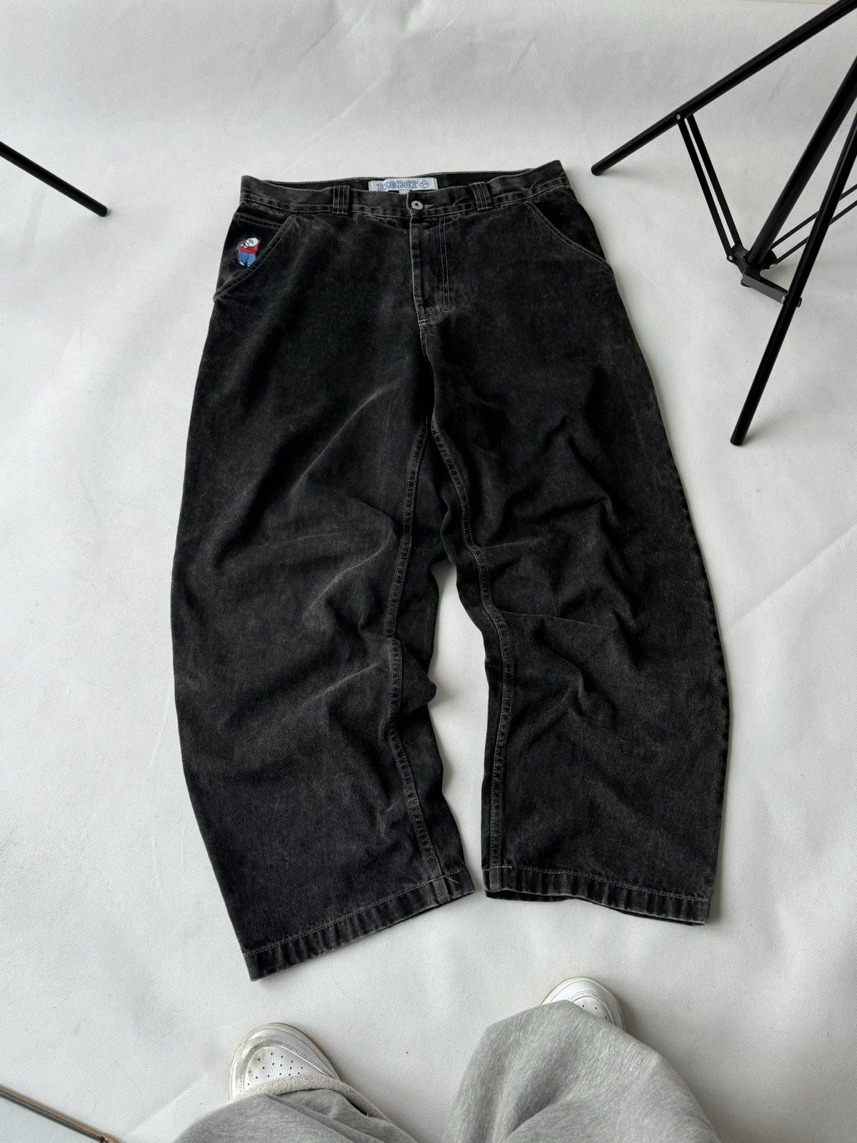 JNCO Rare Polar Big Boy Work Pants Washed Black Baggy Jnco Style Size US 32 / EU 48 - 19 Thumbnail