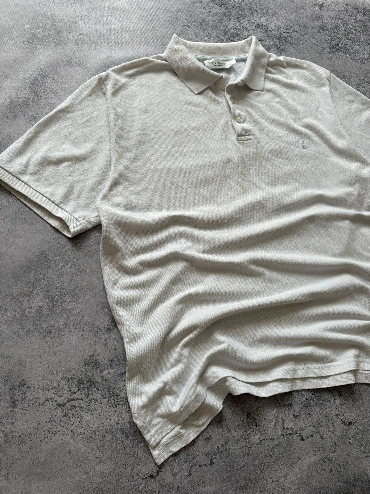 Vintage × Yves Saint Laurent Vintage Yves Saint Laurent White Polo T-Shirt size XL Size US XL / EU 56 / 4 - 3 Thumbnail