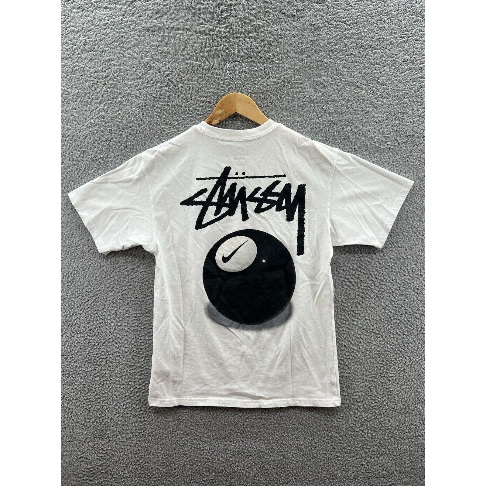 Nike Nike Stussy 8 Eight Ball White T-Shirt Sz. Small DO9322-100