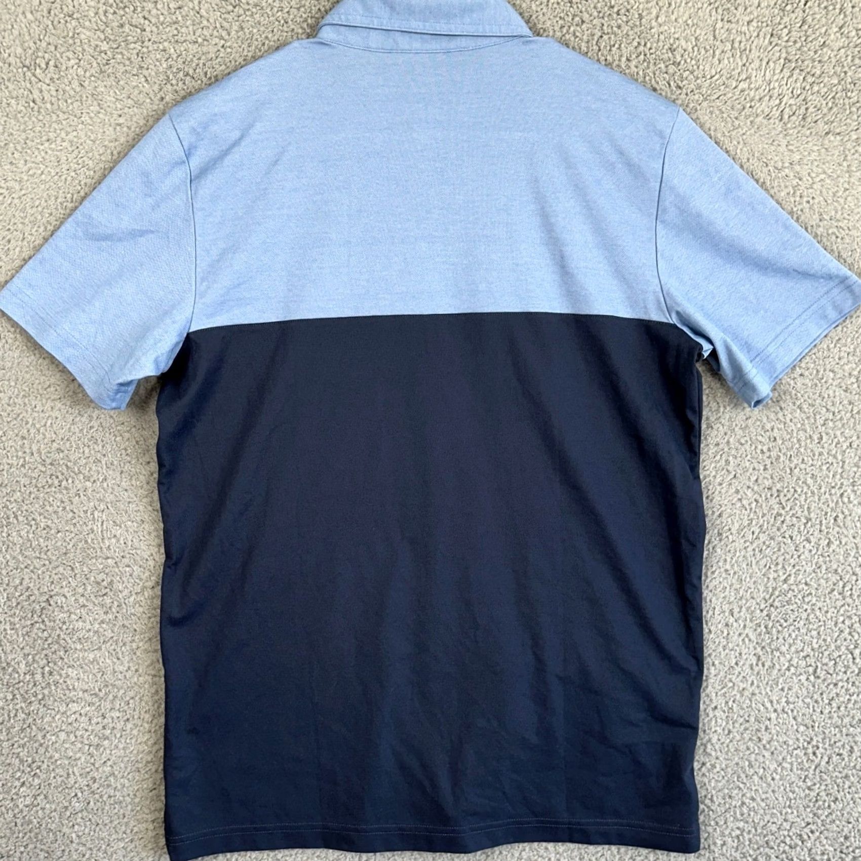 TravisMathew Travis Mathew Golf Polo Shirt Mens Large Navy Blue Colorblock Rugby Short Sleeve Size US L / EU 52-54 / 3 - 2 Thumbnail